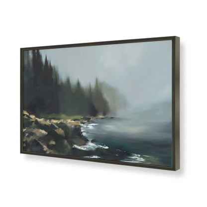 [Color:Satin Black], Picture of art in a Satin Black frame of the corner