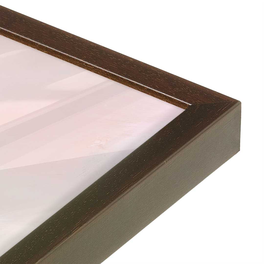 [Color:Espresso], Picture of art in a Espresso frame at an angle