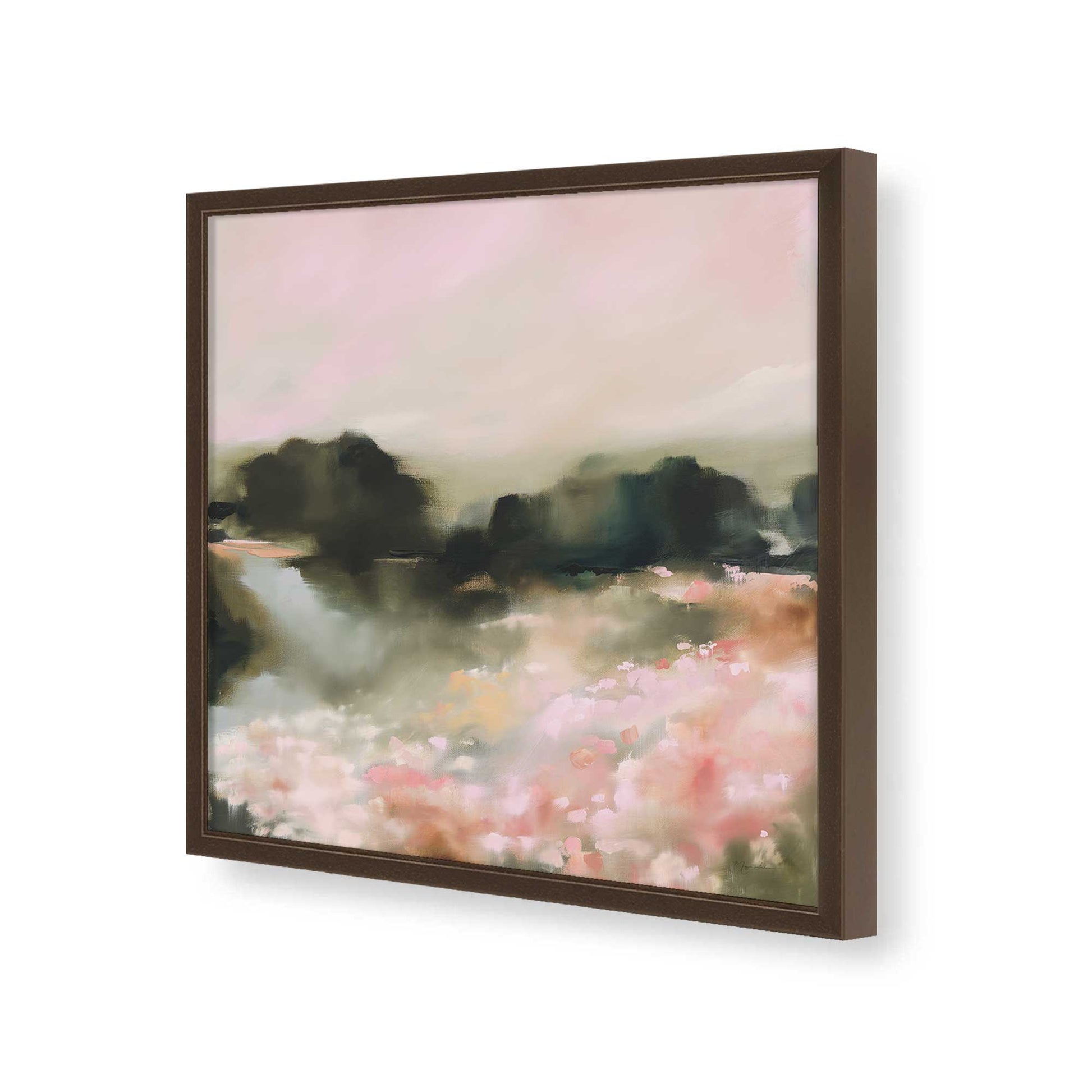 [Color:Espresso], Picture of art in a Espresso frame of the corner