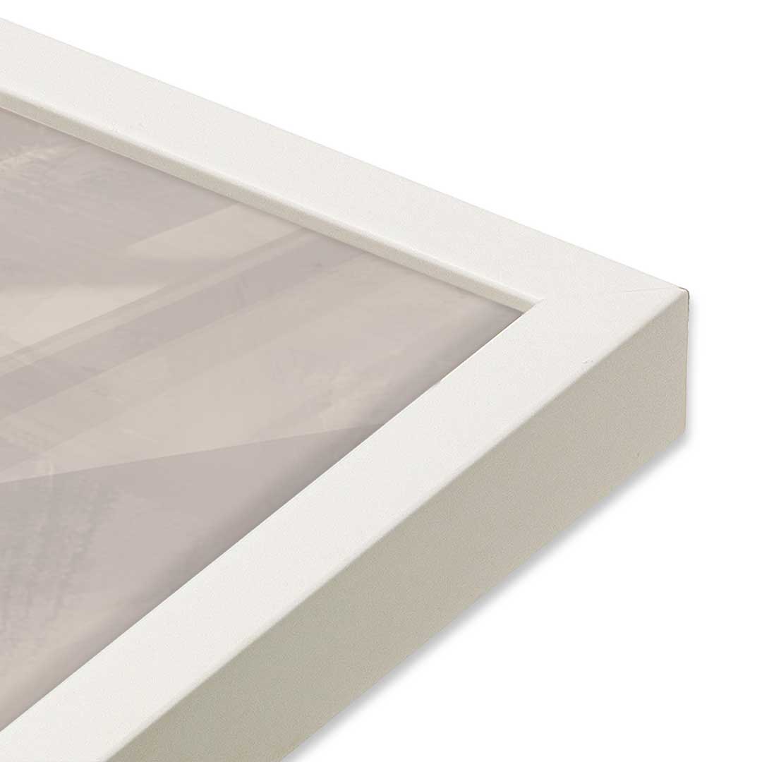 [Color:Opaque White], Picture of art in a Opaque White frame at an angle