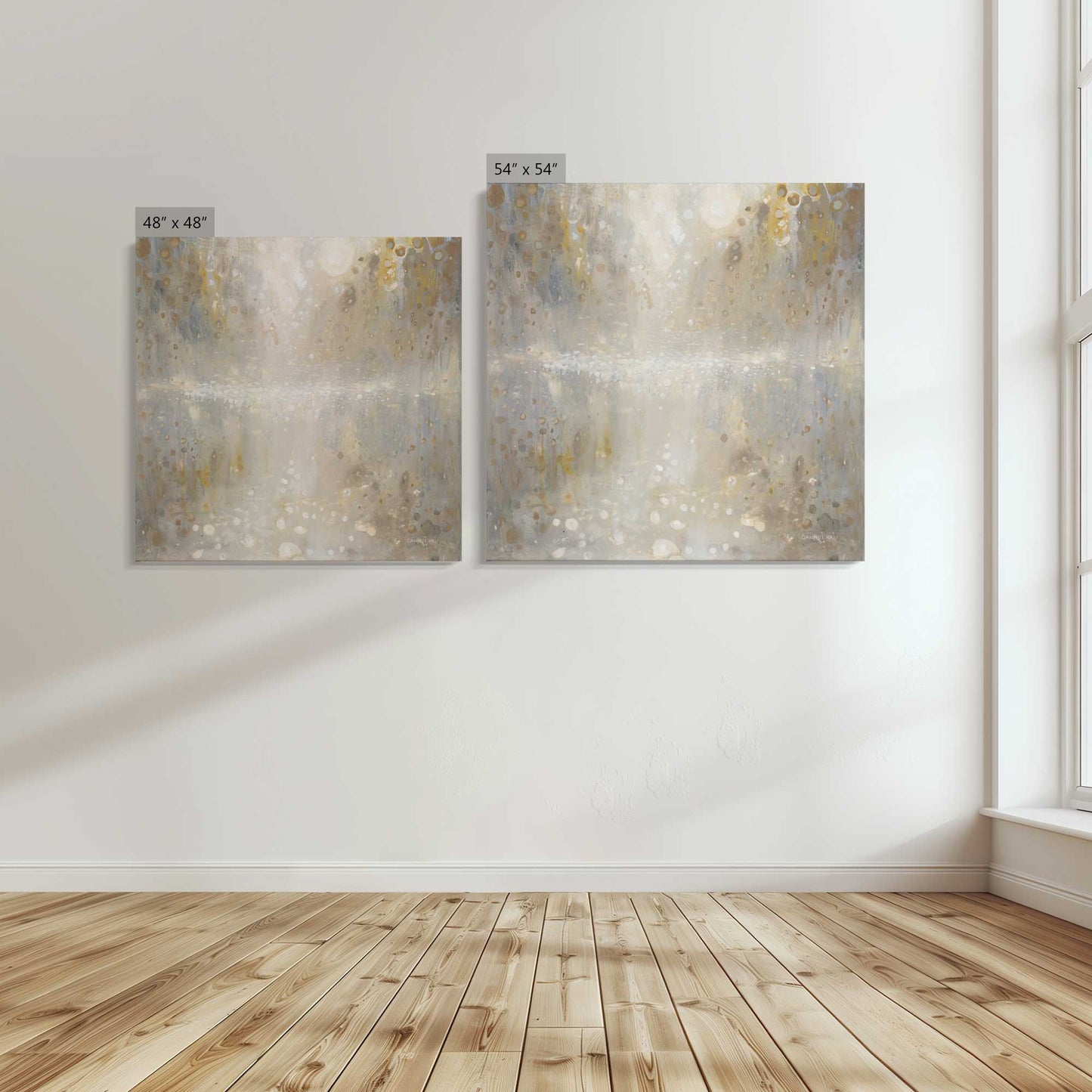 [Color:Stretched Canvas], Image showing the size comparisons