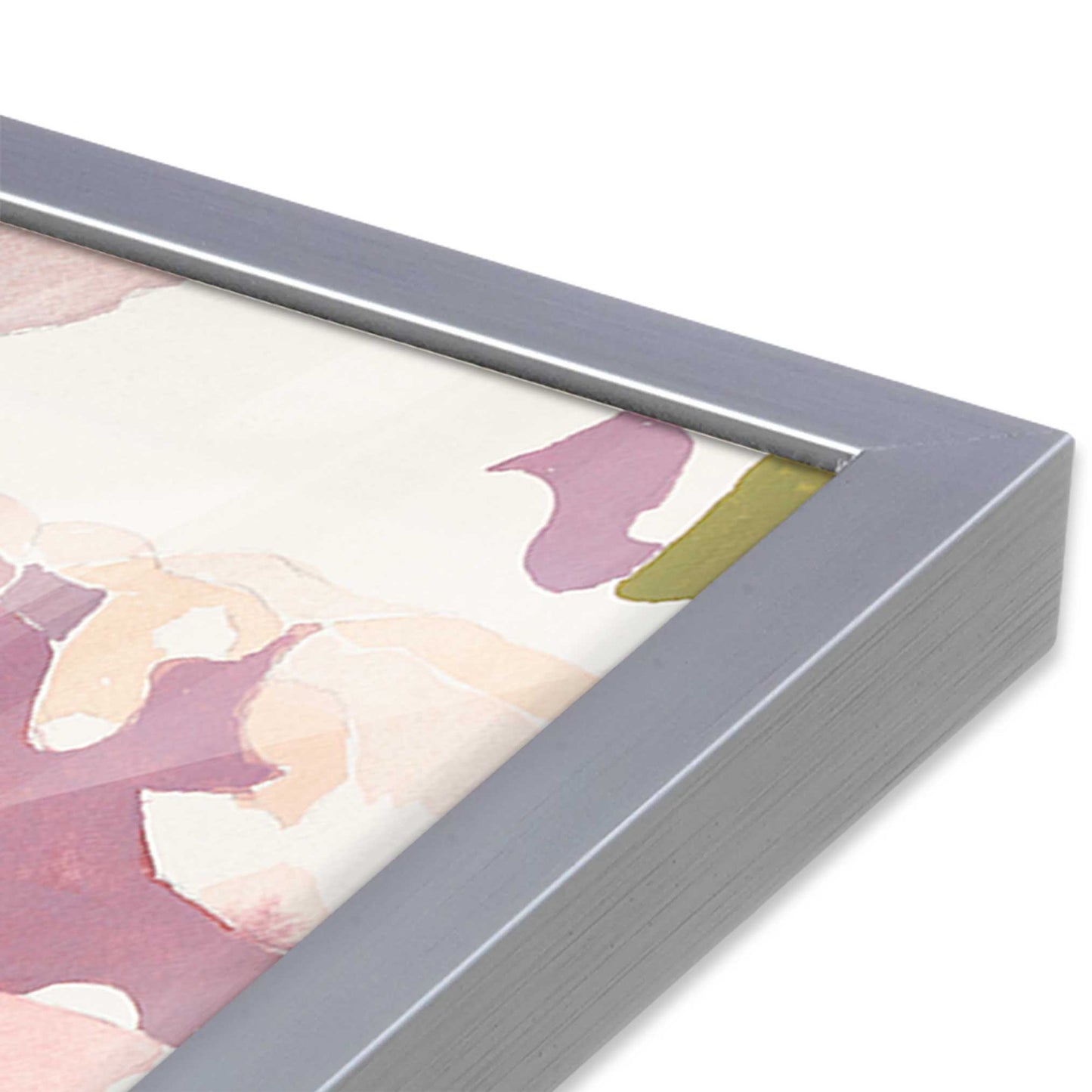 [Color:Polished Chrome], Picture of art in a Polished Chrome frame of the corner