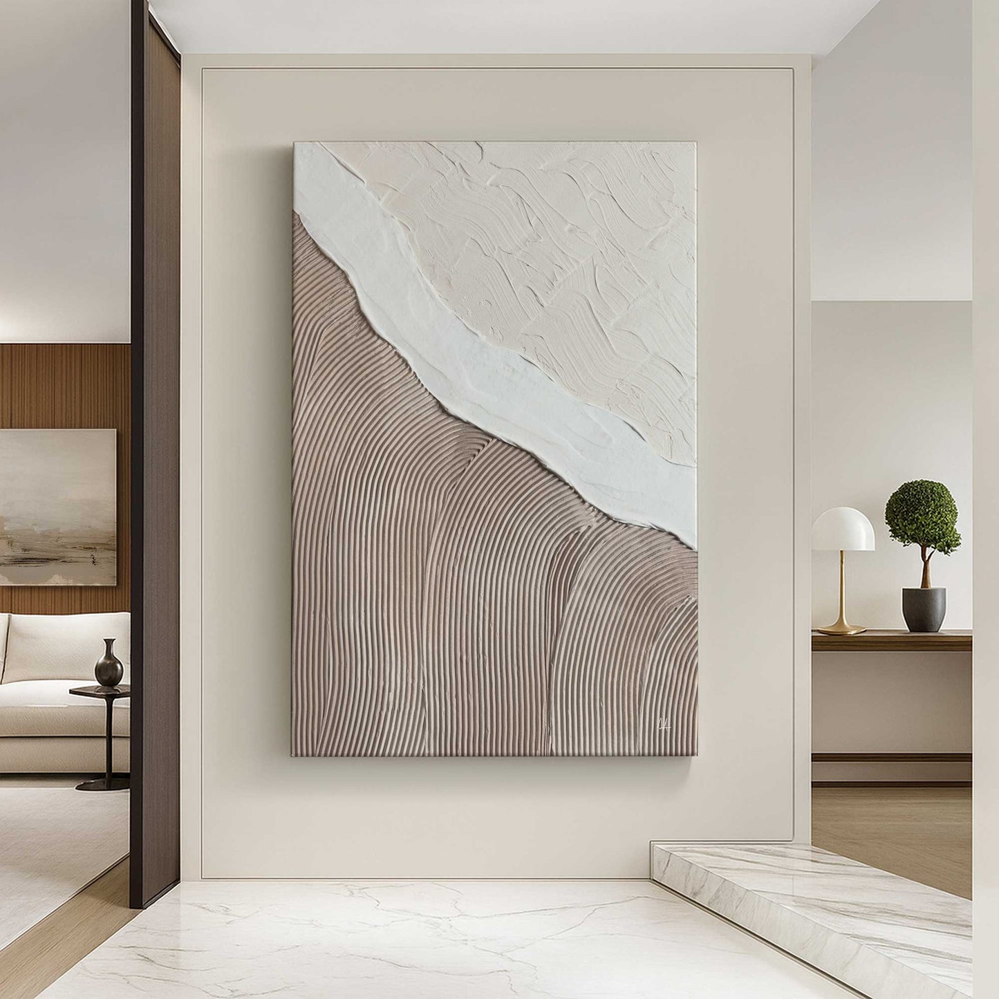 [Color:Stretched Canvas], Picture of art in a room