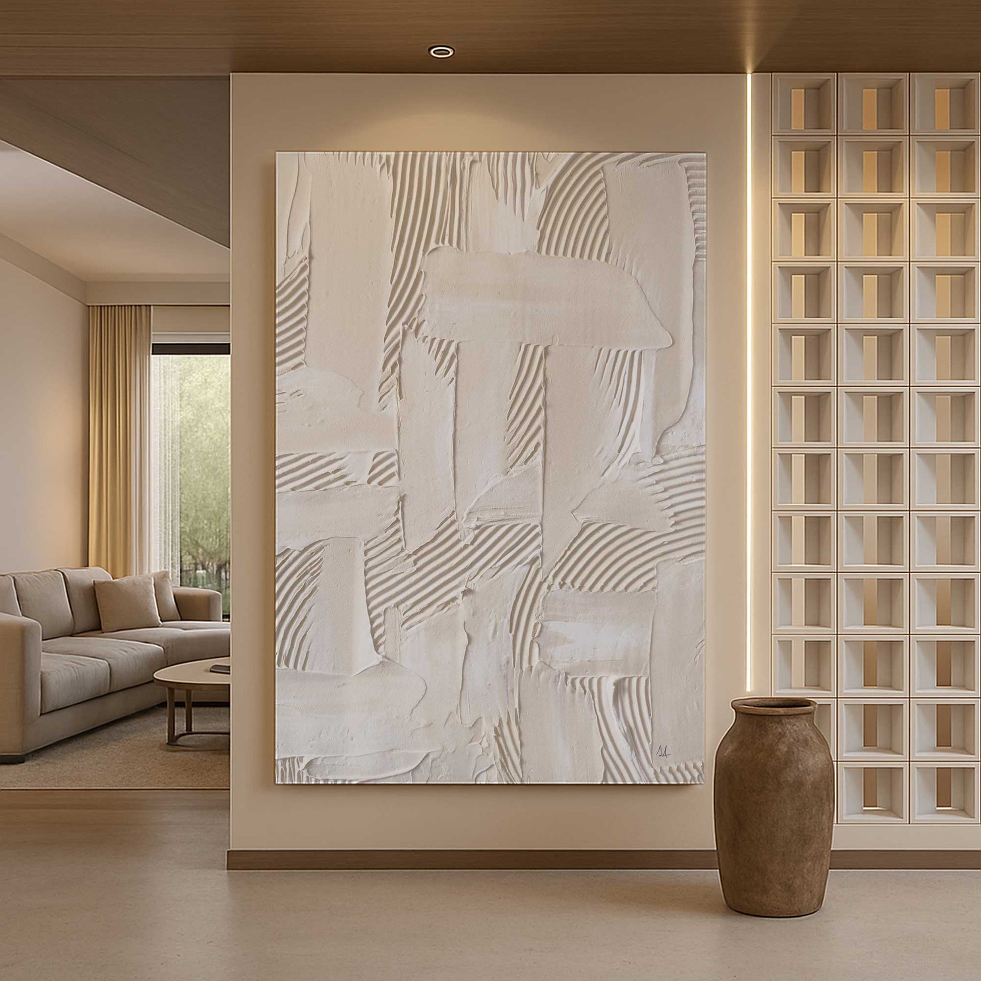 [Color:Stretched Canvas], Picture of art in a room