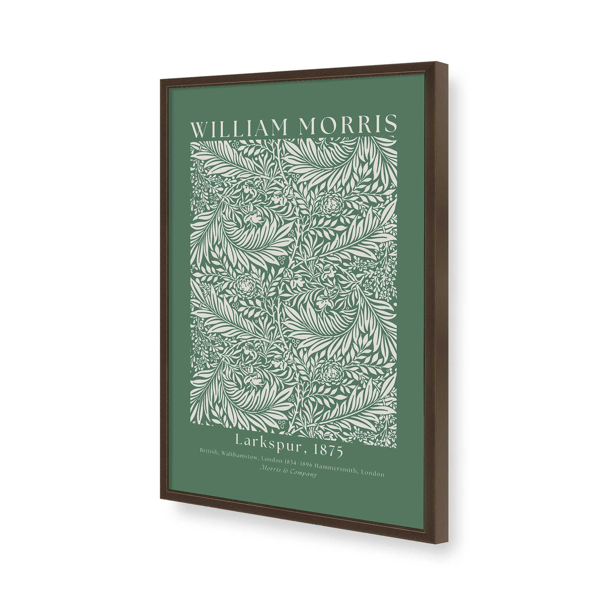 [Color:Brown], Picture of art in a Brown frame of the corner