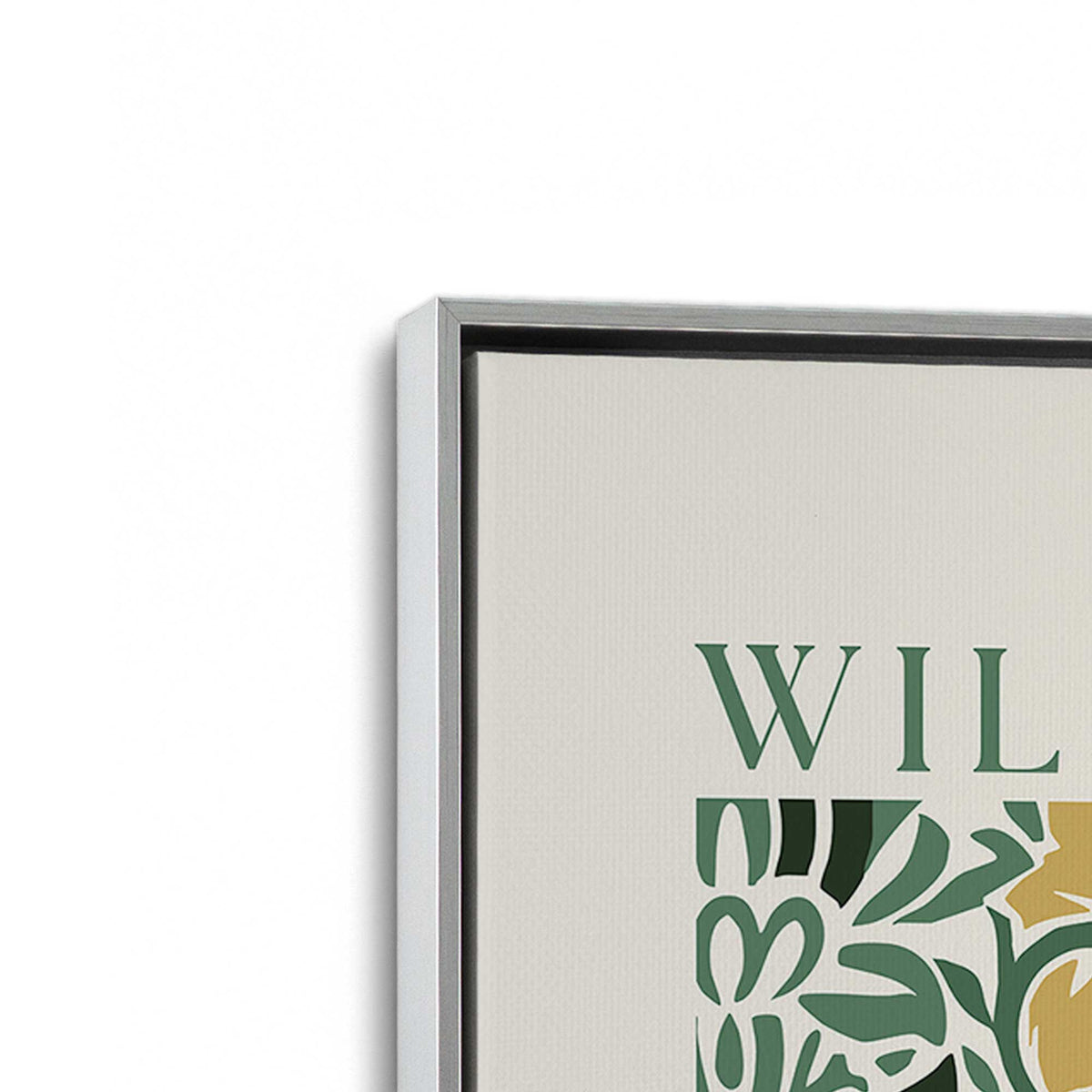 [Color:Polished Chrome], Picture of art in a Polished Chrome frame at an angle