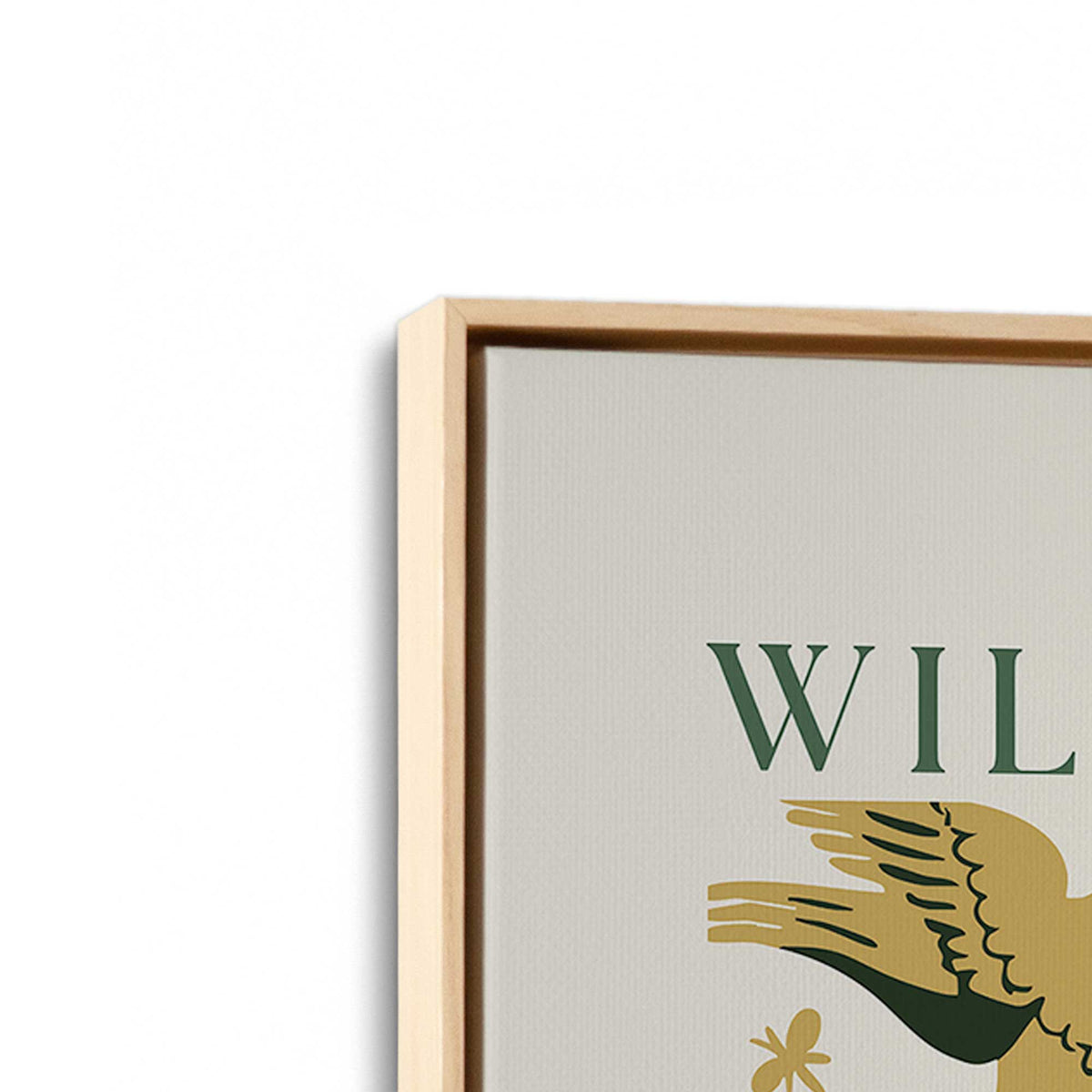 [Color:American Maple], Picture of art in a American Maple frame at an angle
