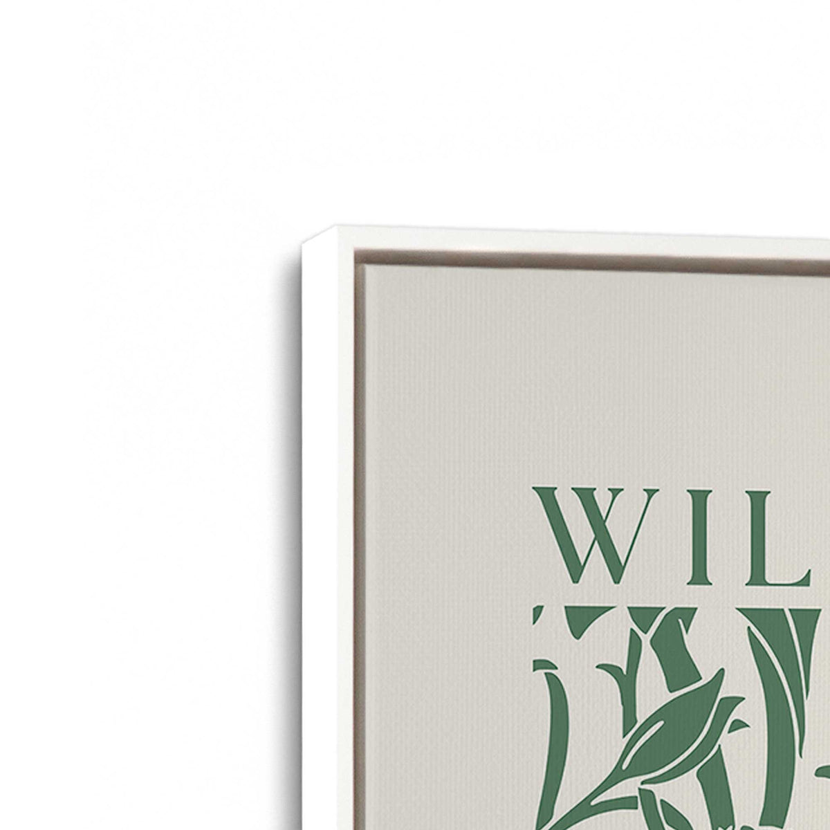 [Color:Opaque White], Picture of art in a White frame at an angle