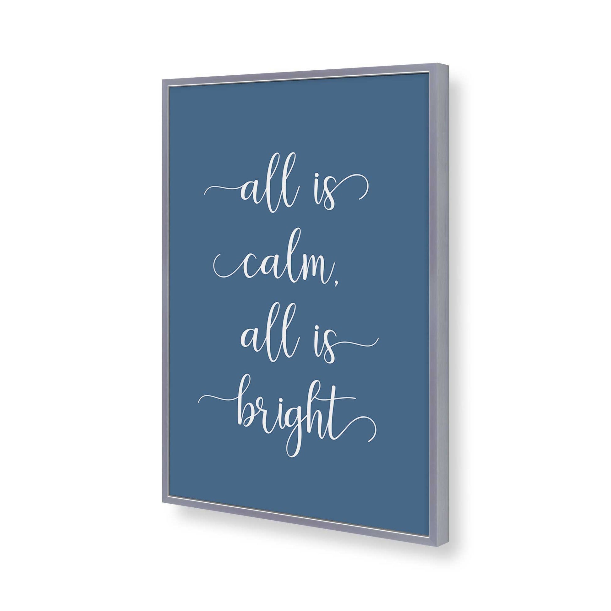 [Color:Polished Chrome], Picture of art in a Polished Chrome frame of the corner