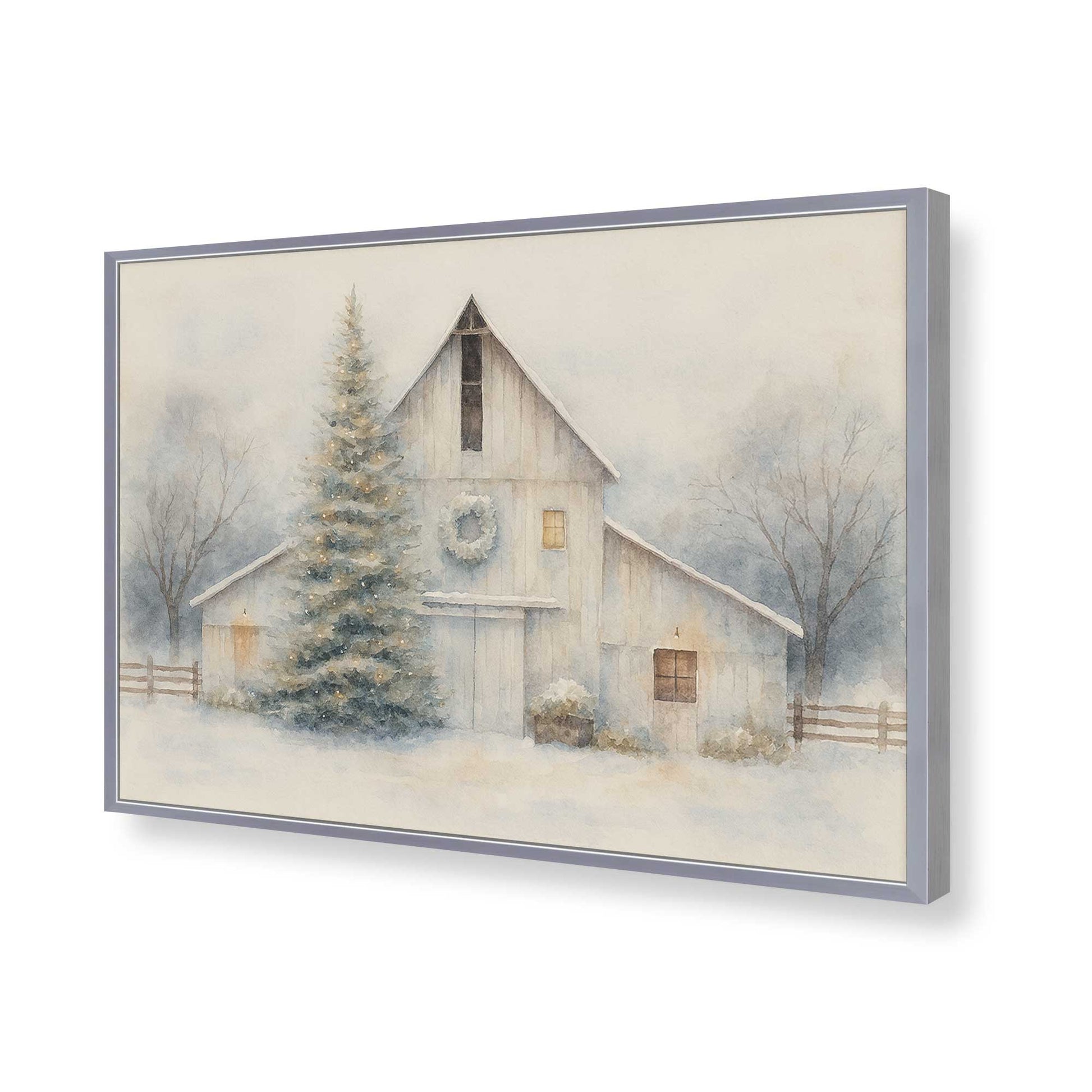 [Color:Polished Chrome], Picture of art in a Polished Chrome frame of the corner