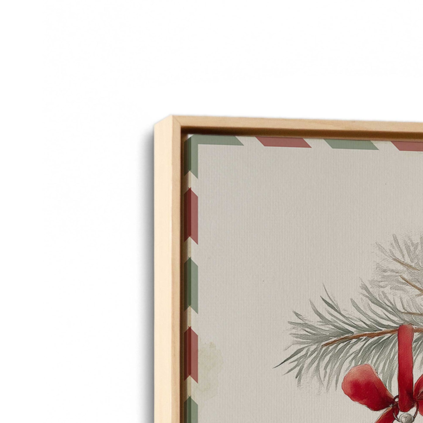[Color:American Maple], Picture of art in a American Maple frame at an angle