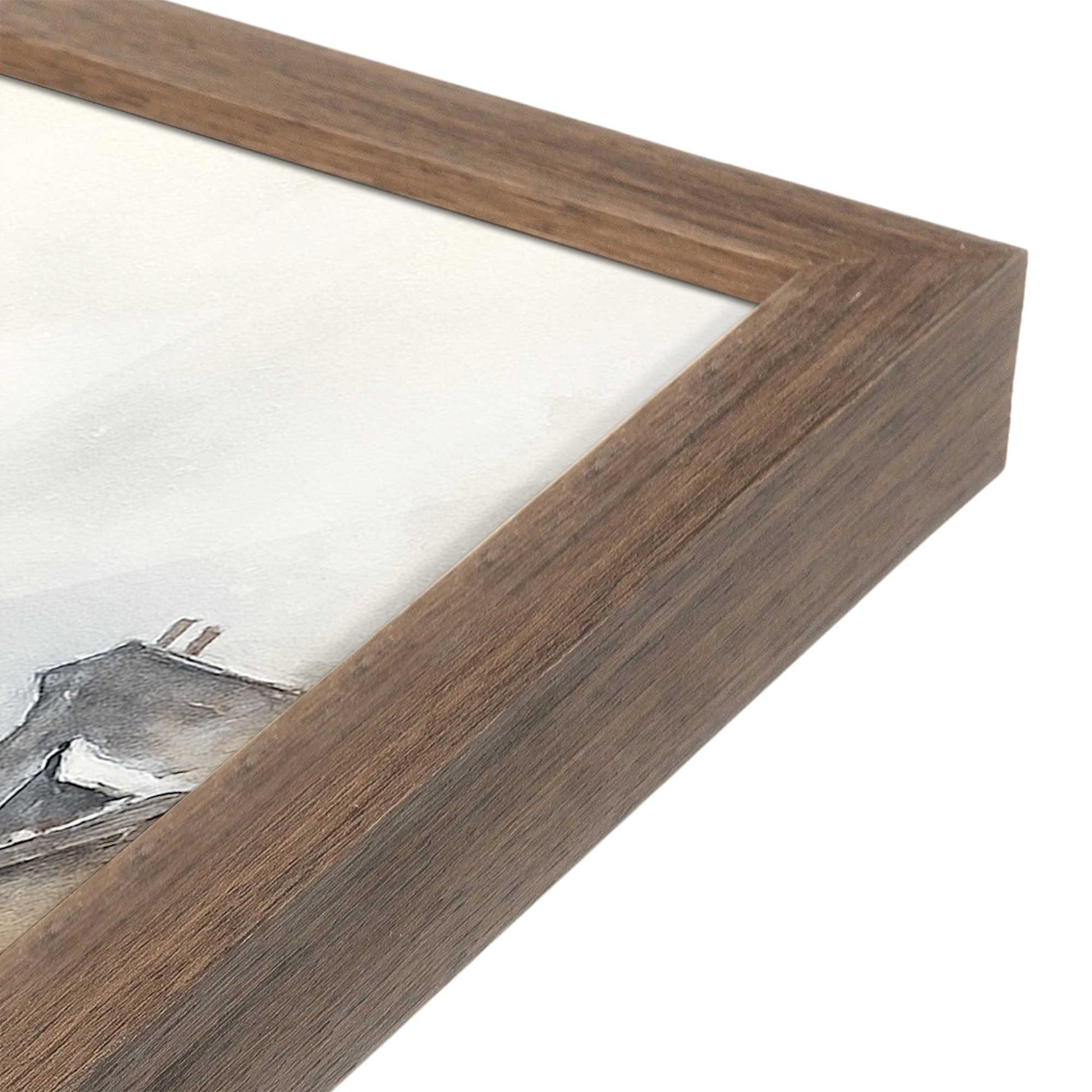 [Color:Walnut], Picture of art in a Walnut frame at an angle