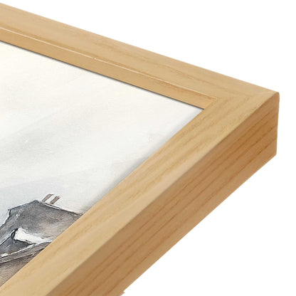 [Color:American Maple], Picture of art in a American Maple frame at an angle