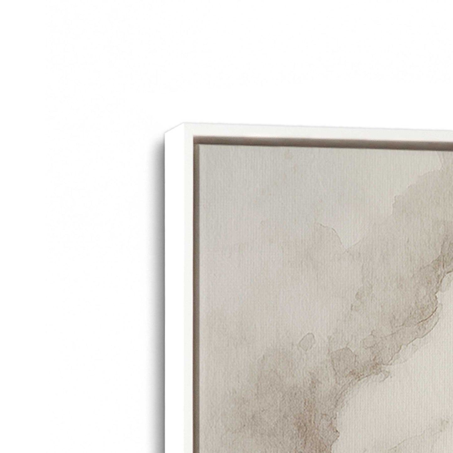 [Color:Opaque White], Picture of art in a White frame at an angle