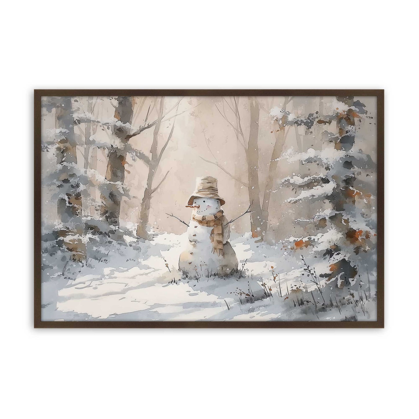 [Color:Brown], Picture of art in a Brown frame