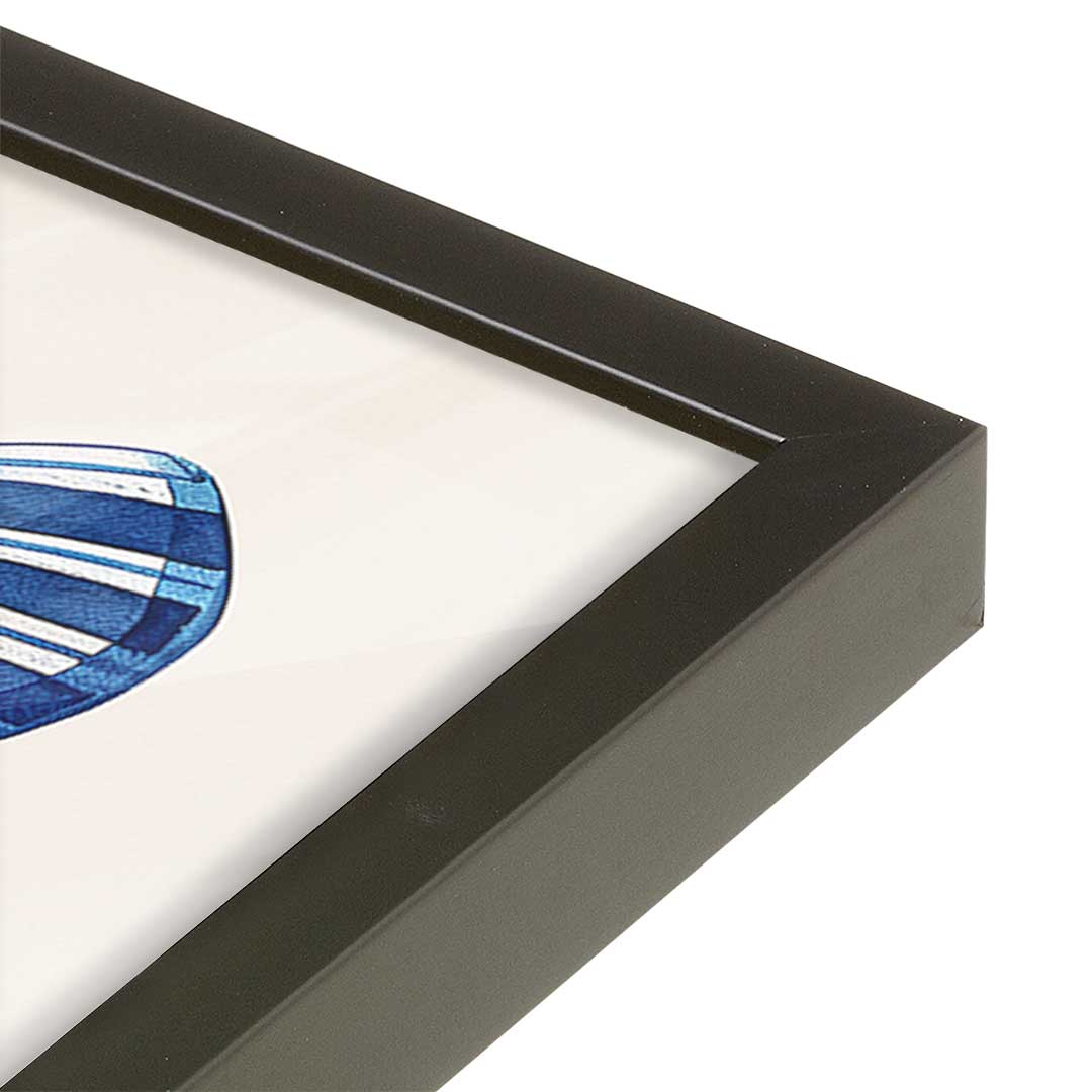 [Color:Satin Black], Picture of art in a Satin Black frame at an angle