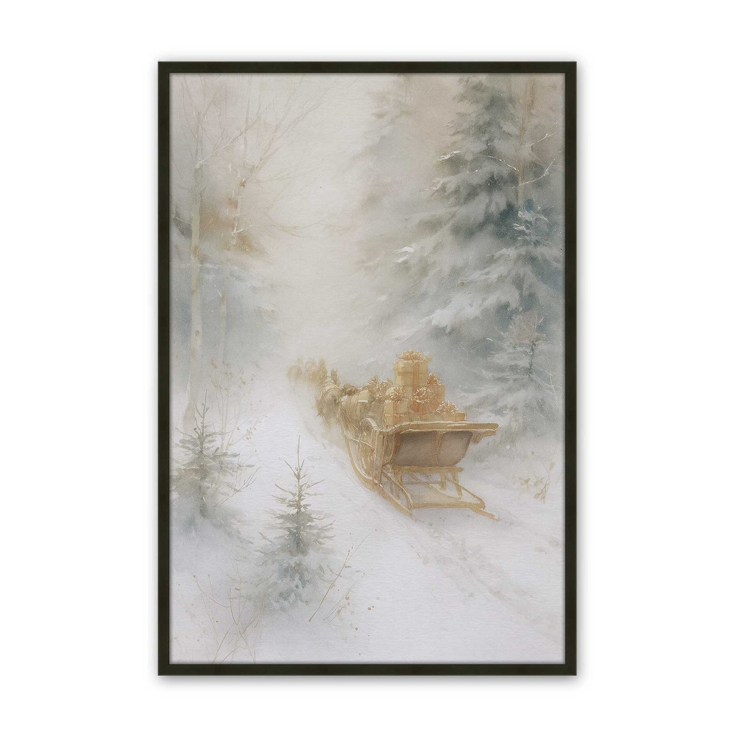 [Color:Satin Black], Picture of art in a Satin Black frame