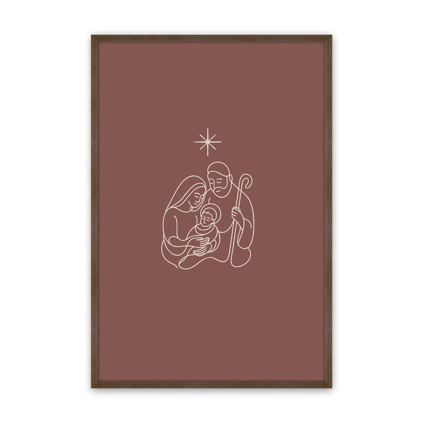 [Color:Walnut], Picture of art in a Walnut frame