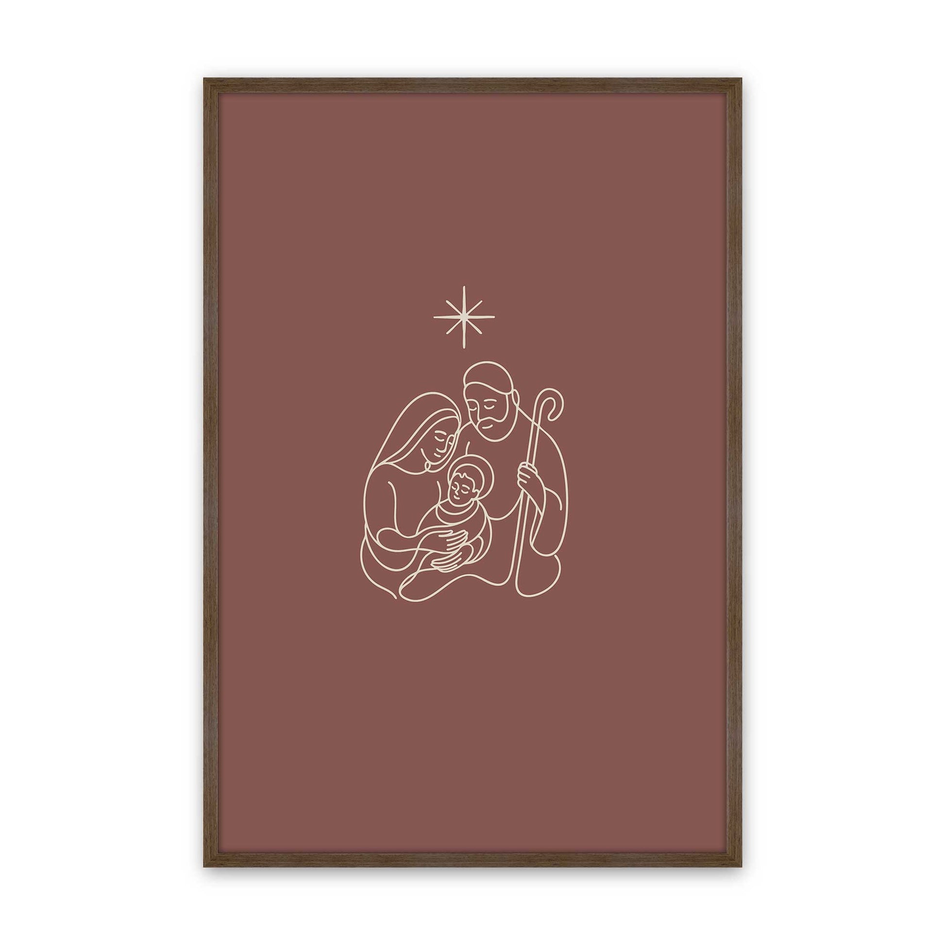 [Color:Walnut], Picture of art in a Walnut frame