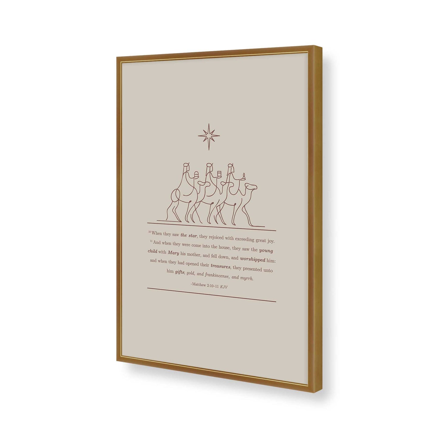 [Color:Polished Gold], Picture of art in a Polished Gold frame of the corner