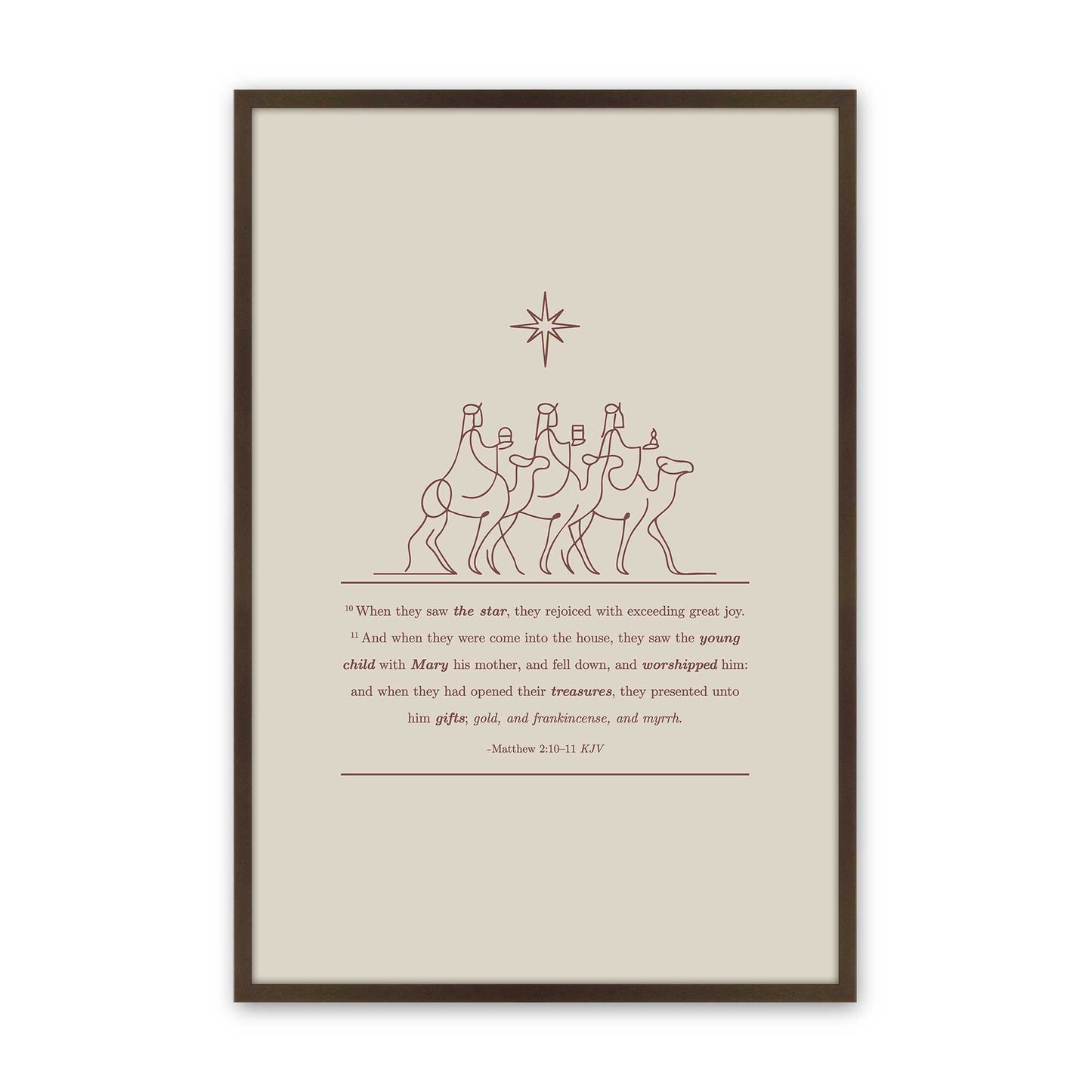 [Color:Brown], Picture of art in a Brown frame