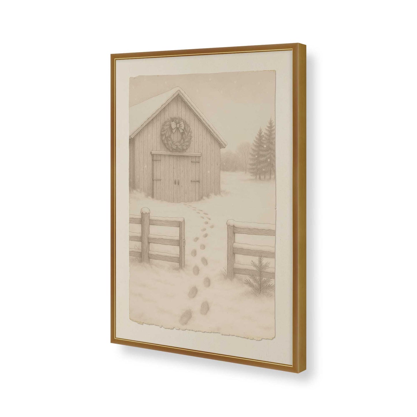 [Color:Polished Gold], Picture of art in a Polished Gold frame of the corner