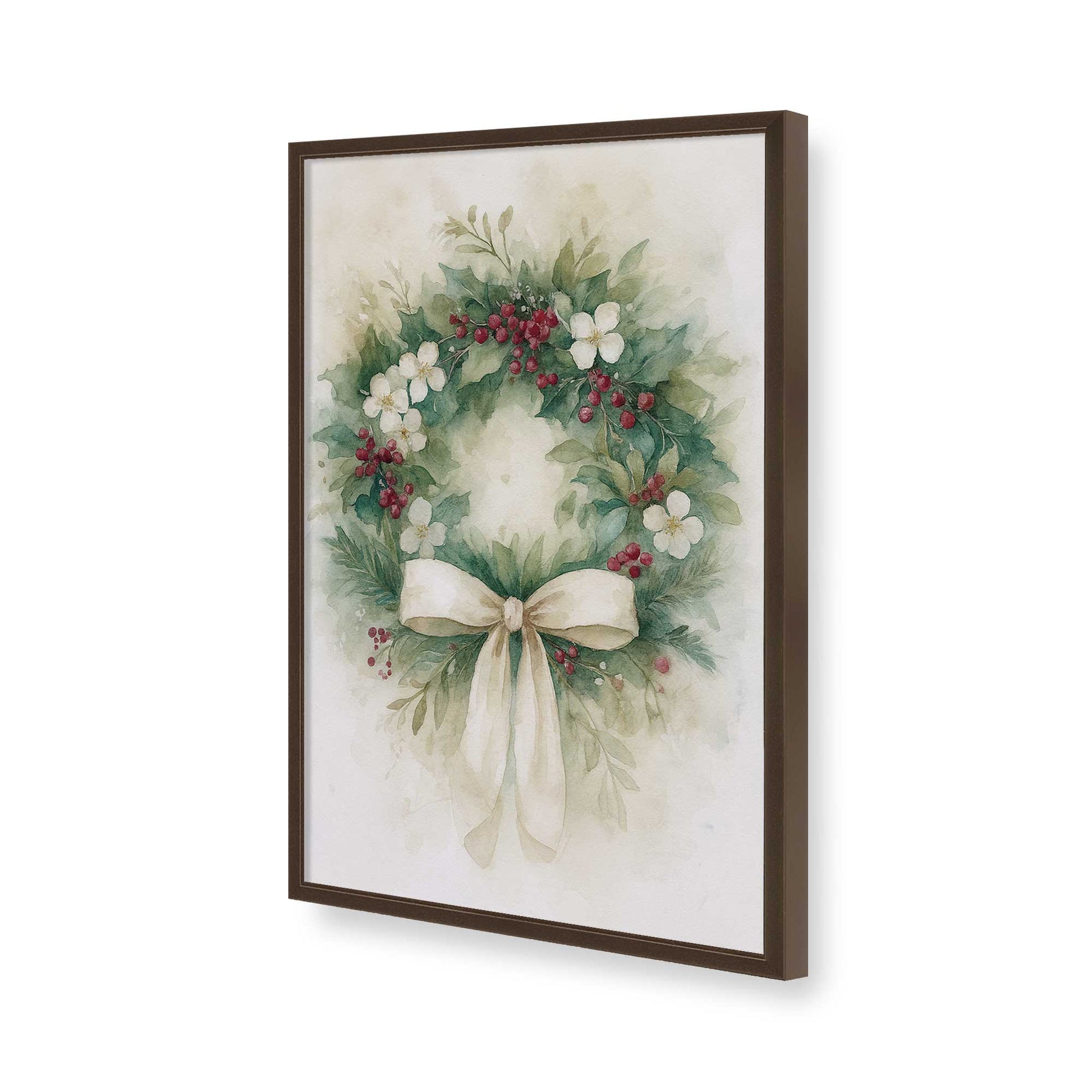 [Color:Brown], Picture of art in a Brown frame of the corner