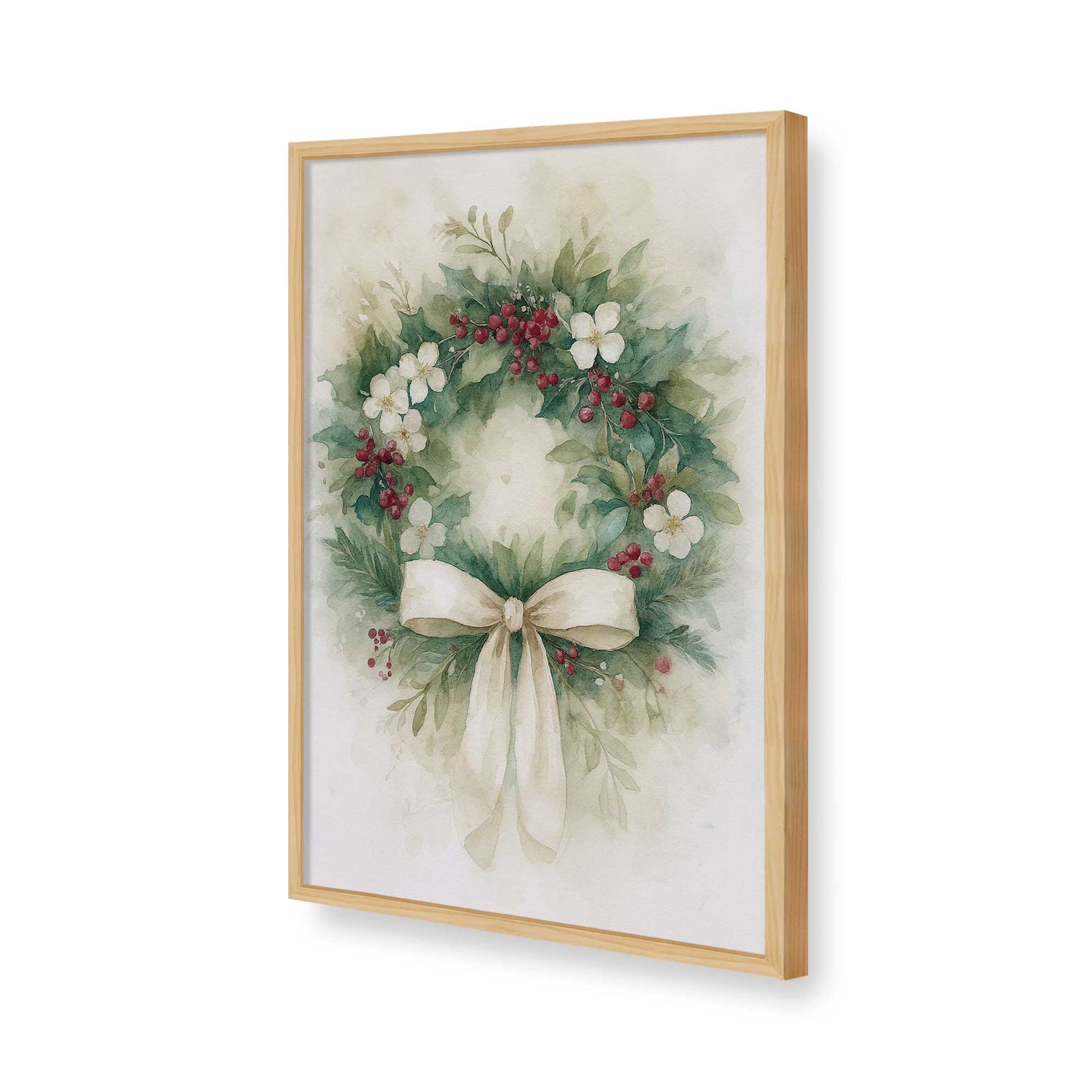 [Color:American Maple], Picture of art in a American Maple frame of the corner