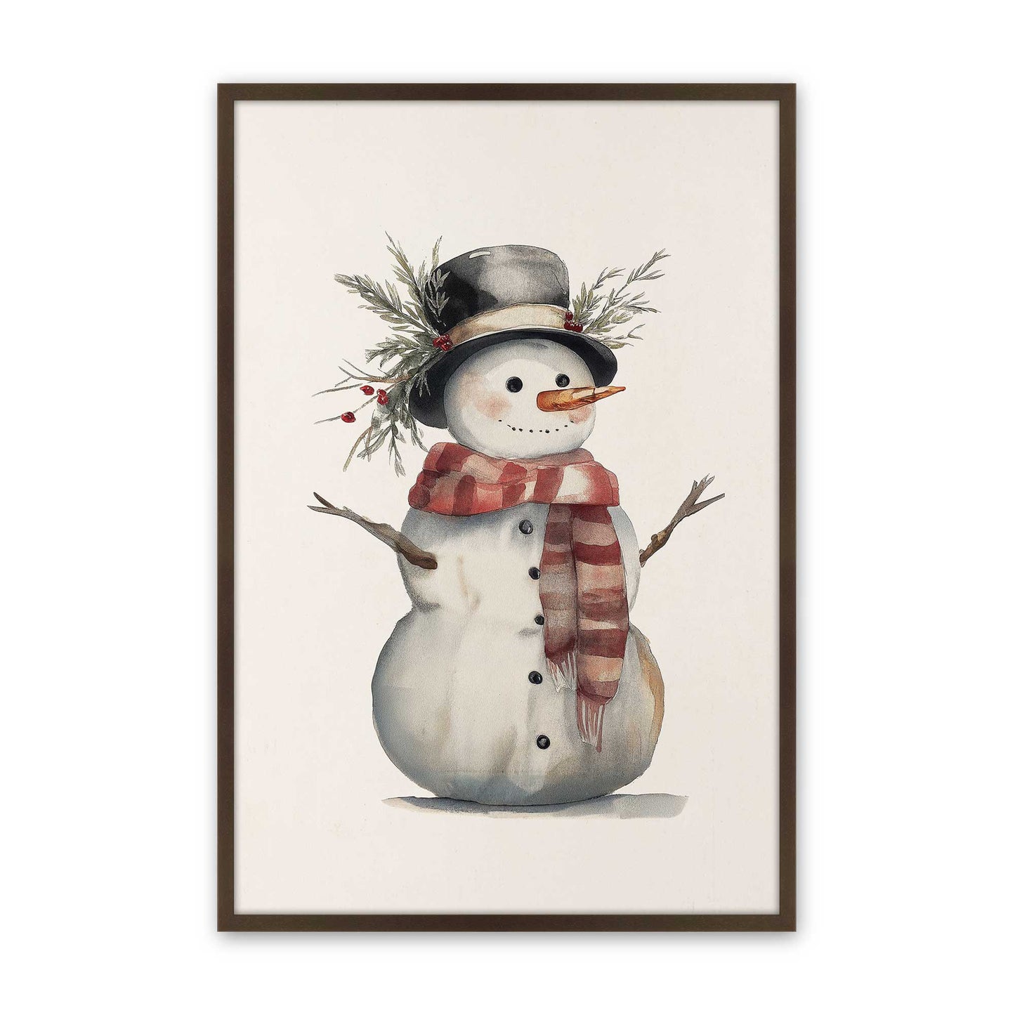 [Color:Brown], Picture of art in a Brown frame