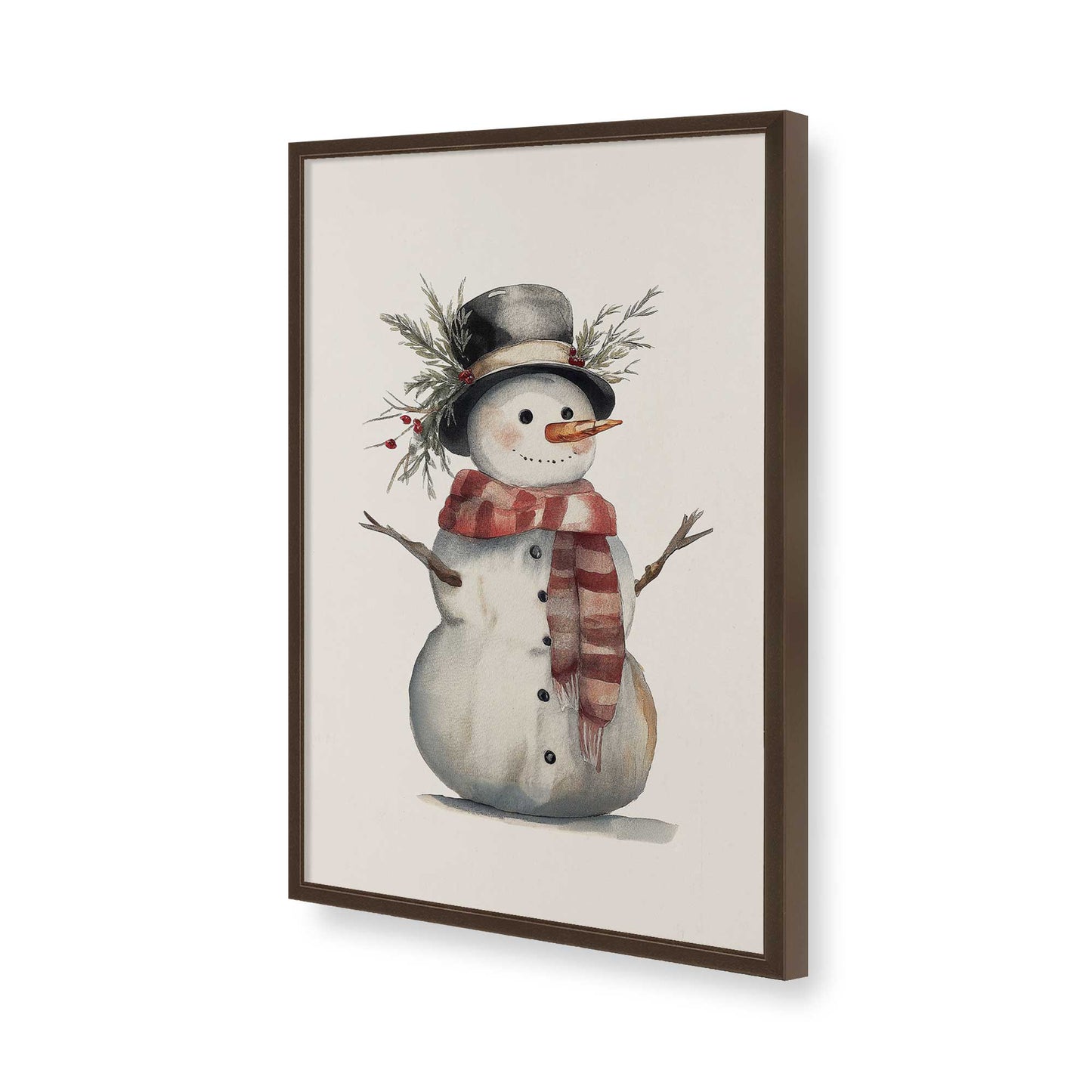 [Color:Brown], Picture of art in a Brown frame of the corner