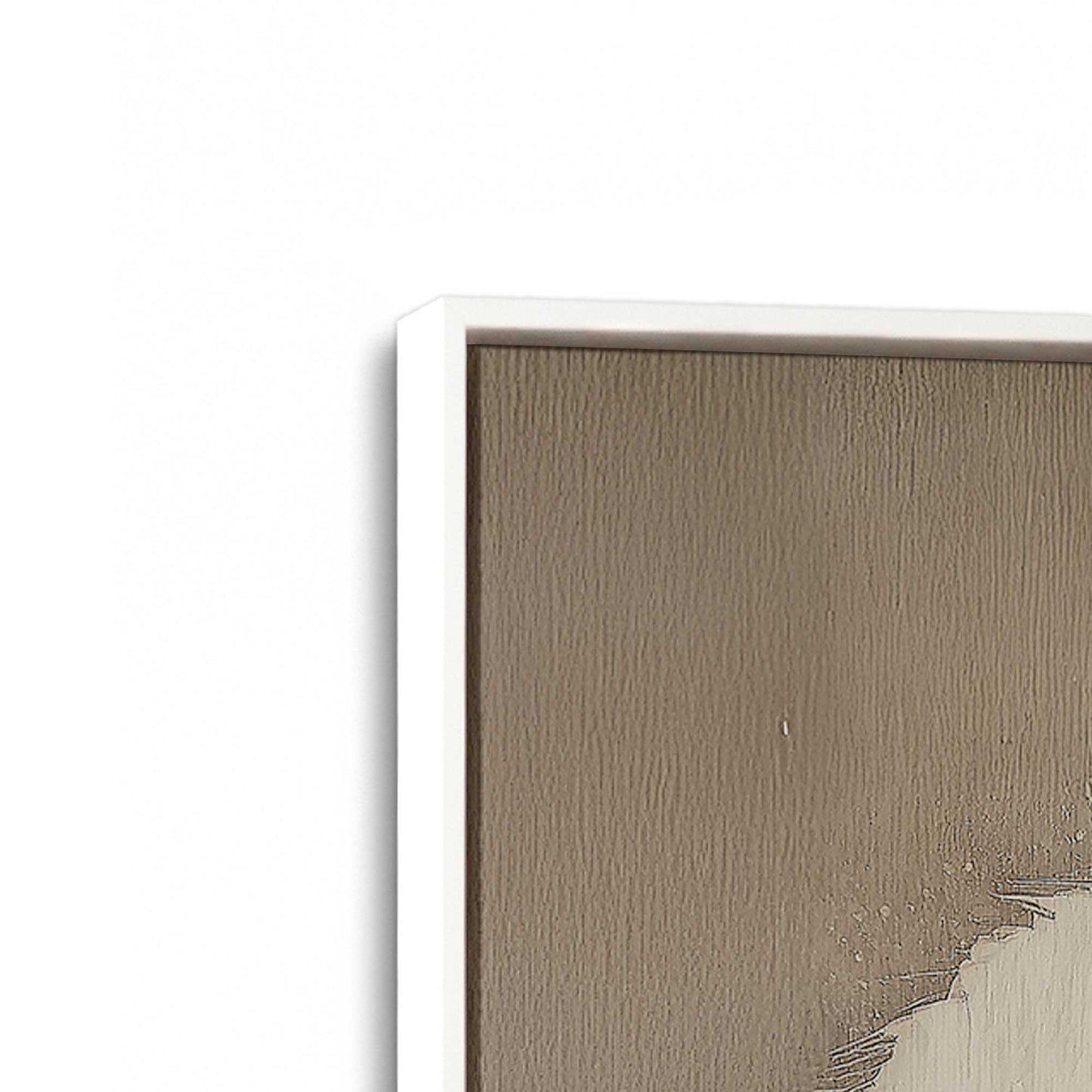 [Color:Opaque White], Picture of art in a White frame at an angle