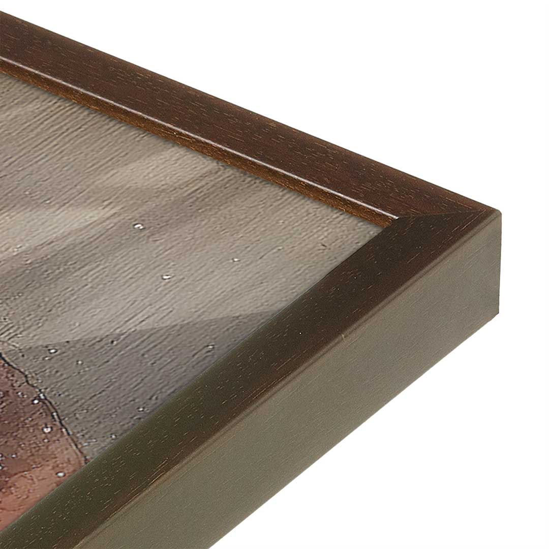 [Color:Belvinder Brown], Picture of art in a Belvinder Brown frame at an angle