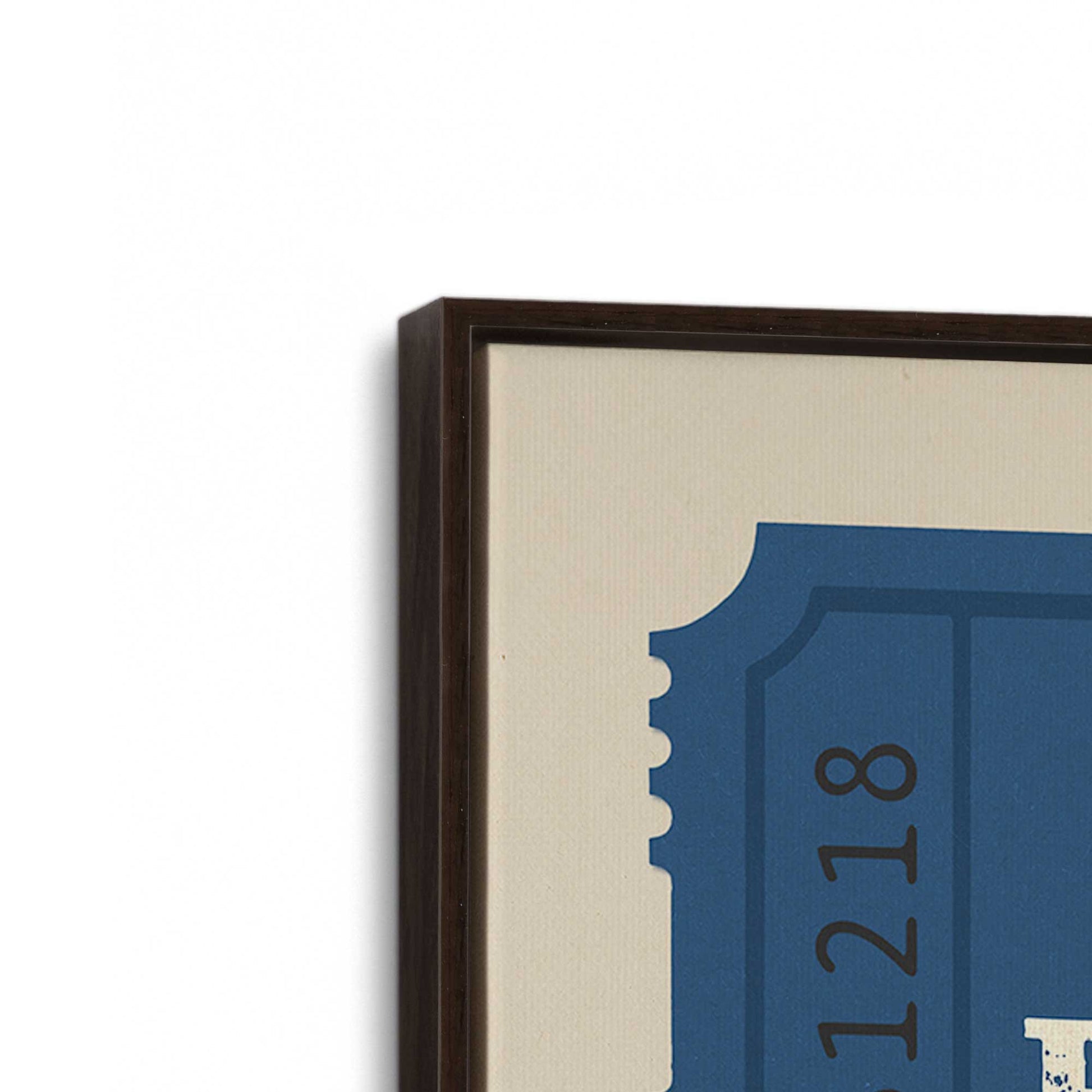 [Color:Espresso], Picture of art in a Espresso frame at an angle