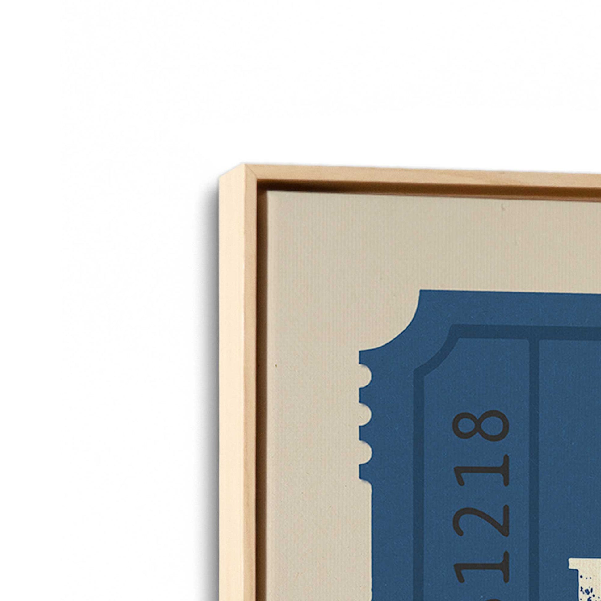 [Color:American Maple], Picture of art in a American Maple frame at an angle