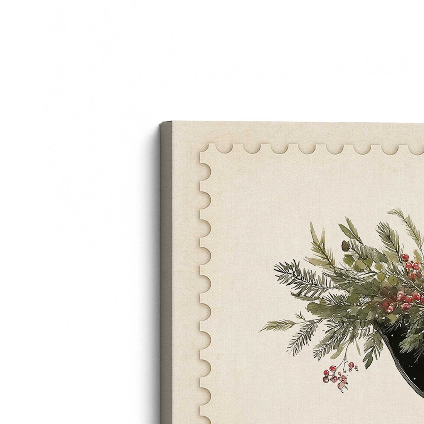 [Color:Stretched Canvas], Picture of the corner of the art