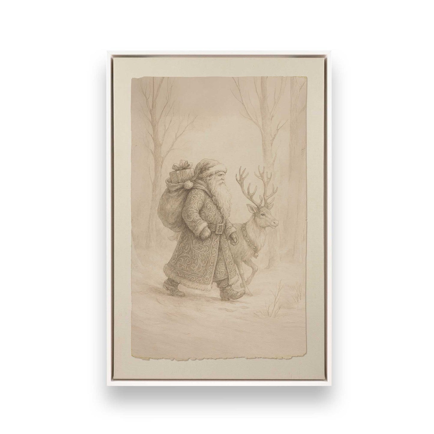 [Color:Opaque White], Picture of art in a White frame