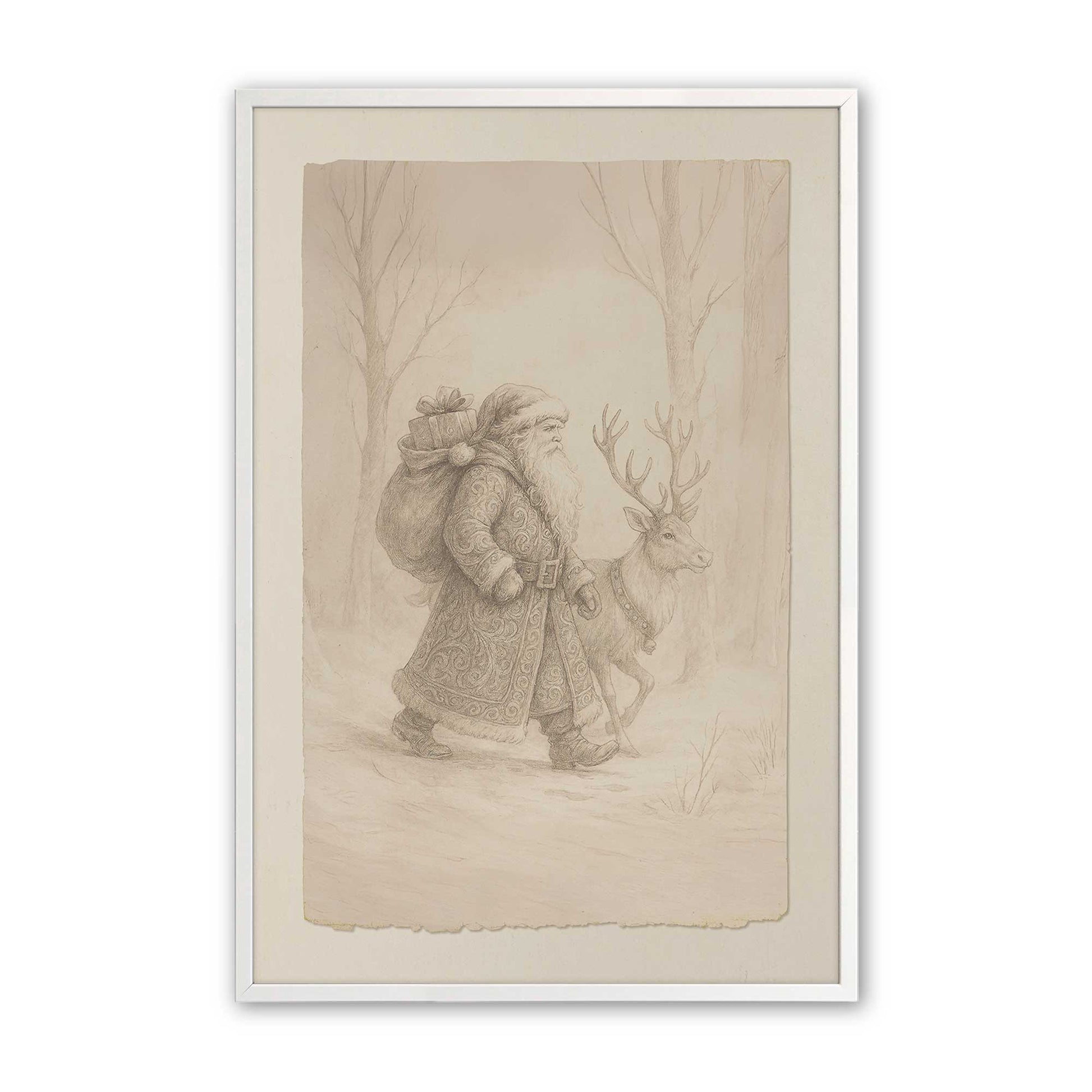 [Color:Opaque White], Picture of art in an Opaque White frame