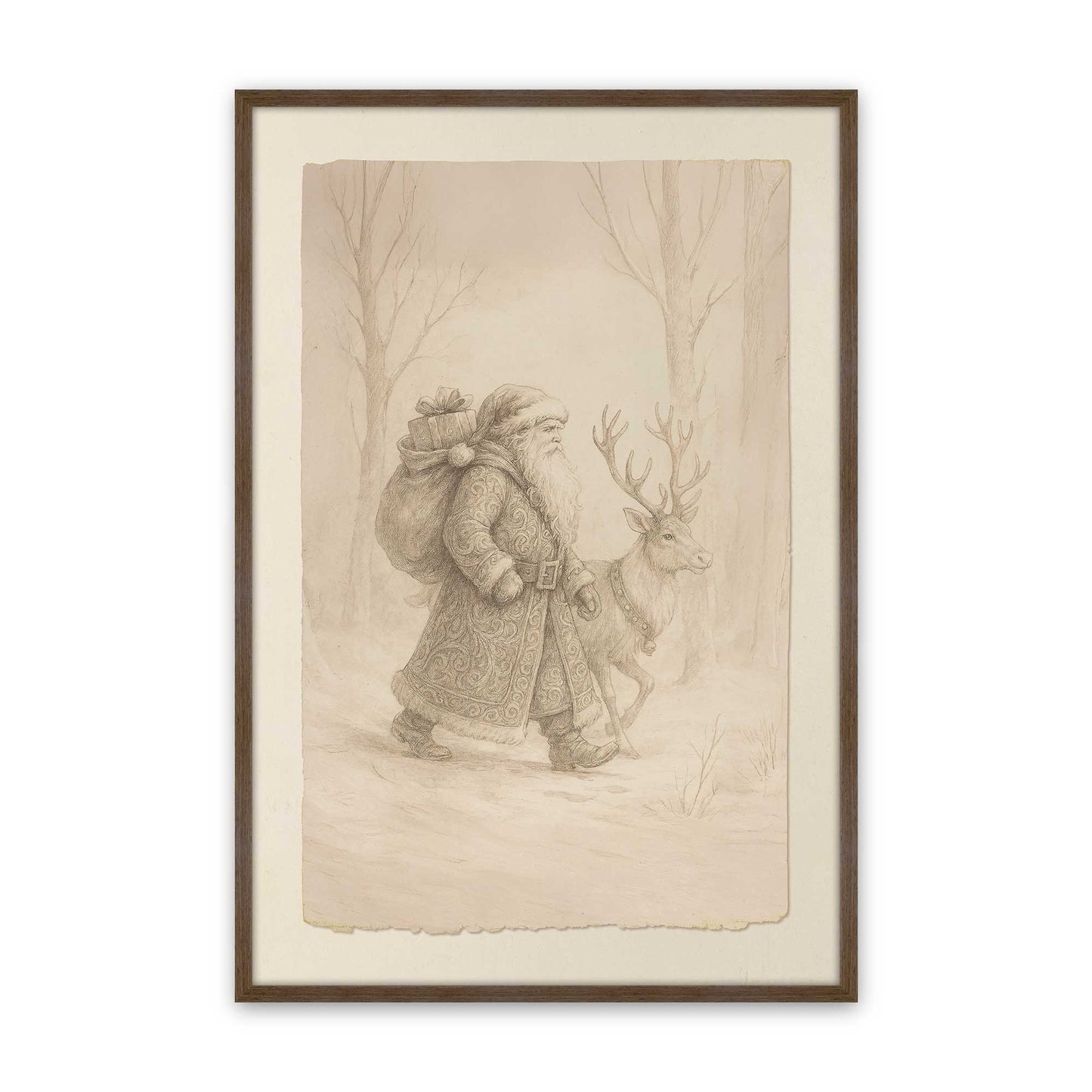 [Color:Walnut], Picture of art in a Walnut frame