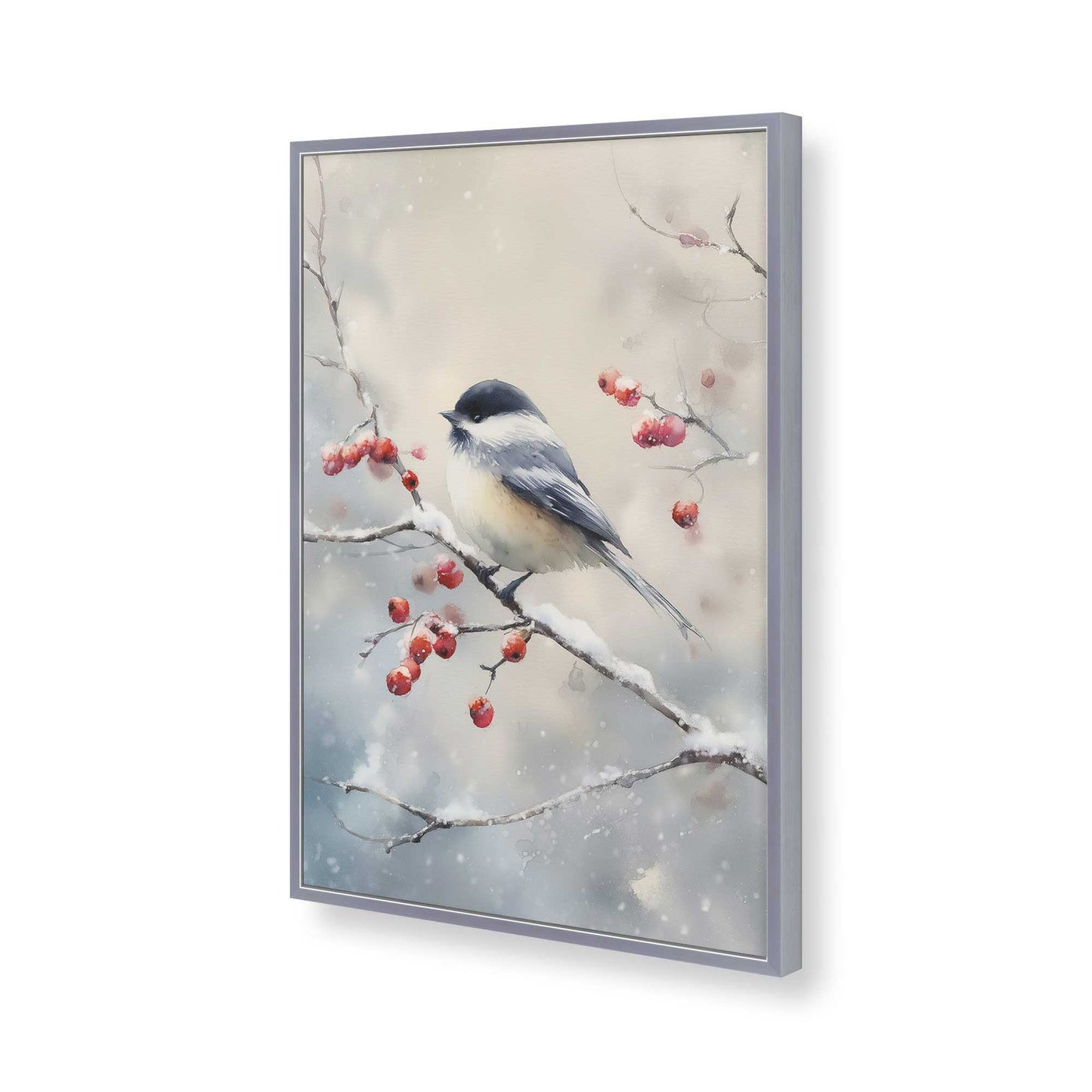 [Color:Polished Chrome], Picture of art in a Polished Chrome frame of the corner