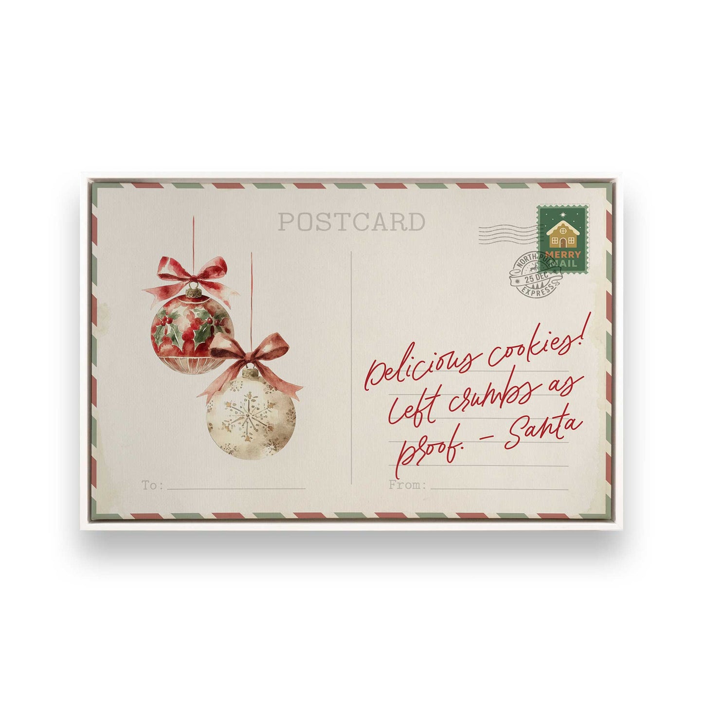 North Pole Notes, Set of 4 Prints on Canvas