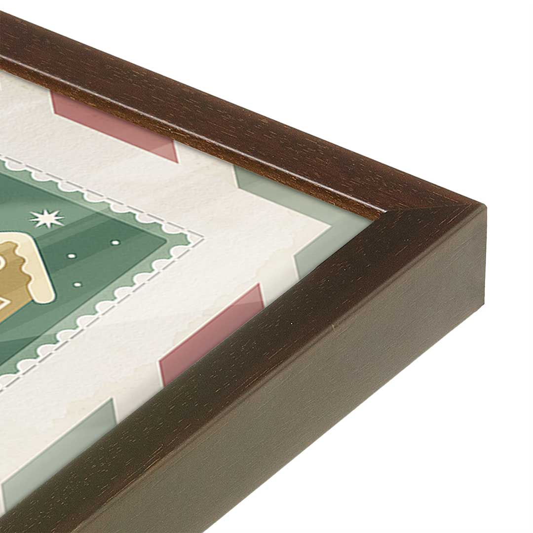 [Color:Belvinder Brown], Picture of art in a Belvinder Brown frame at an angle
