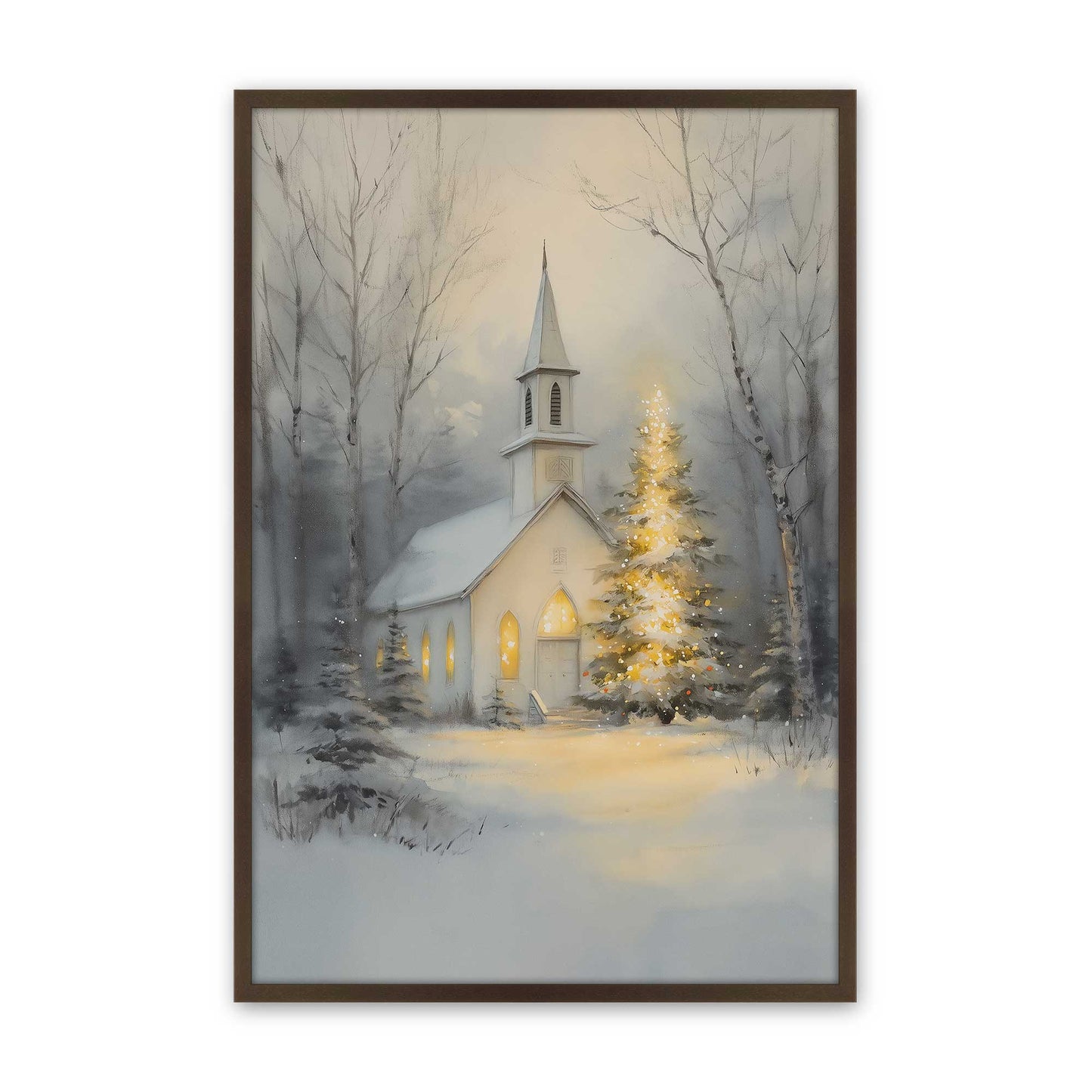 [Color:Brown], Picture of art in a Brown frame
