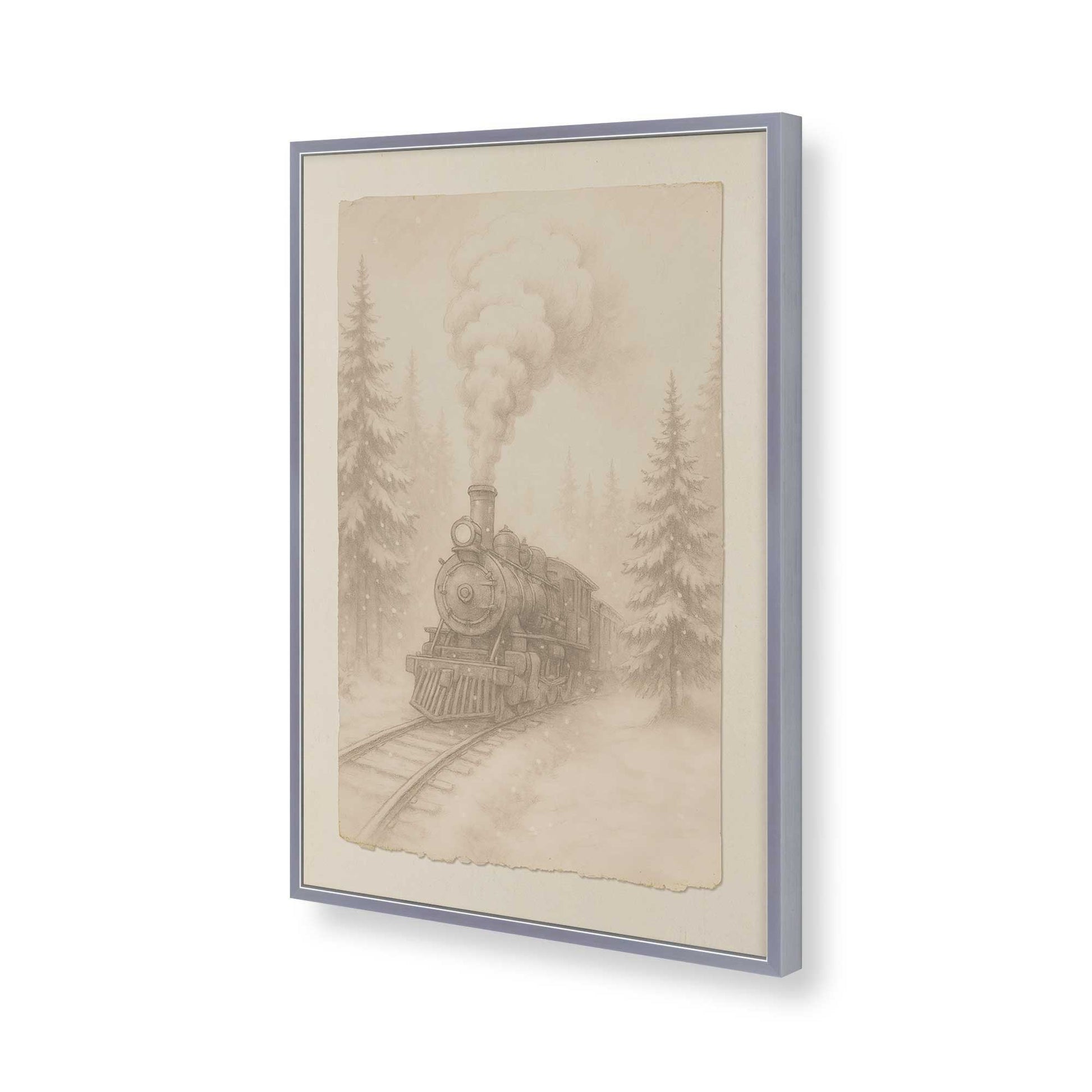 [Color:Polished Chrome], Picture of art in a Polished Chrome frame of the corner