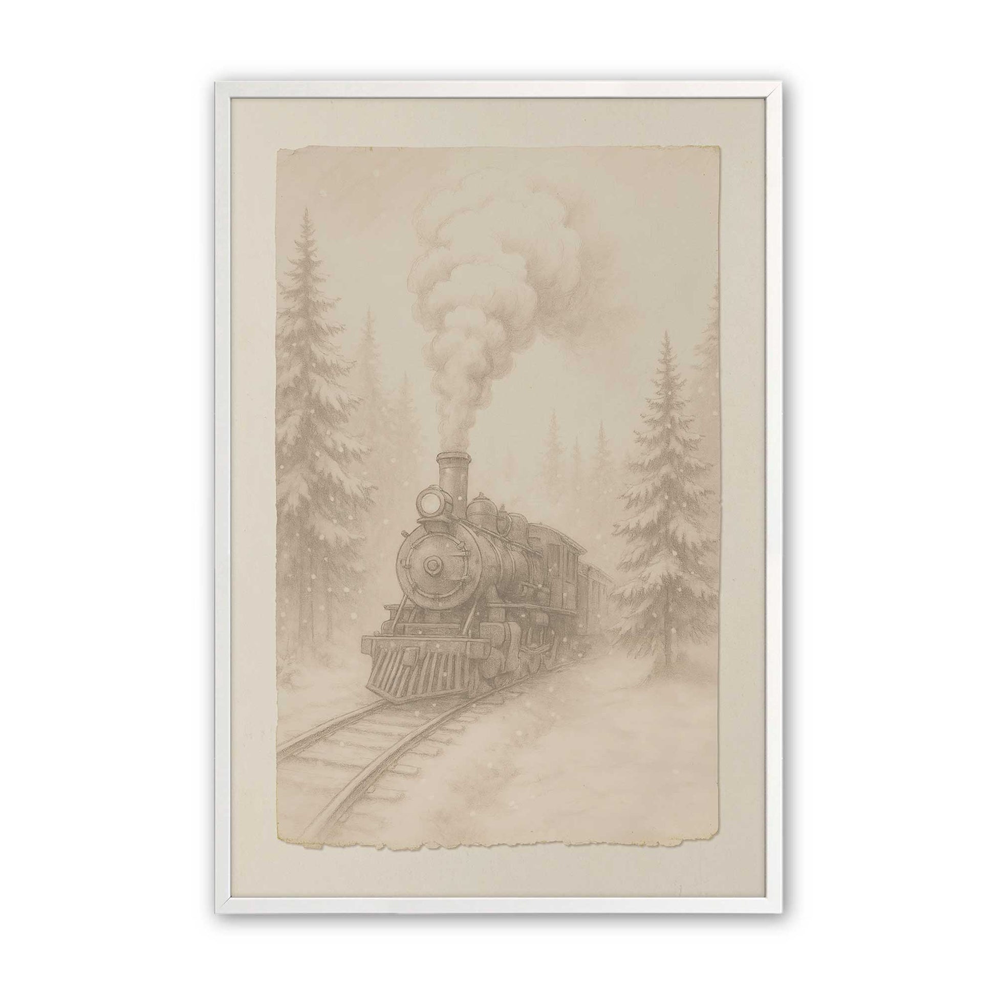 [Color:Opaque White], Picture of art in a Opaque White frame