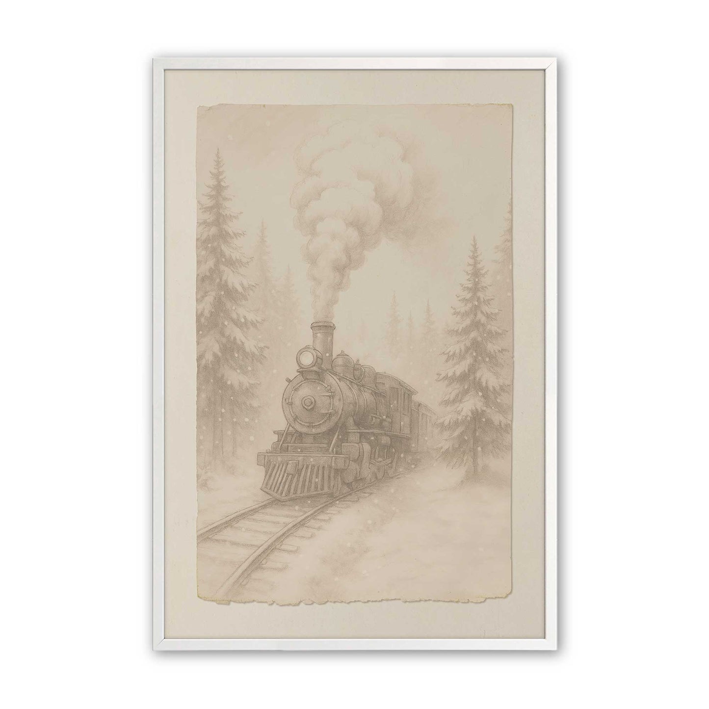 [Color:Opaque White], Picture of art in an Opaque White frame