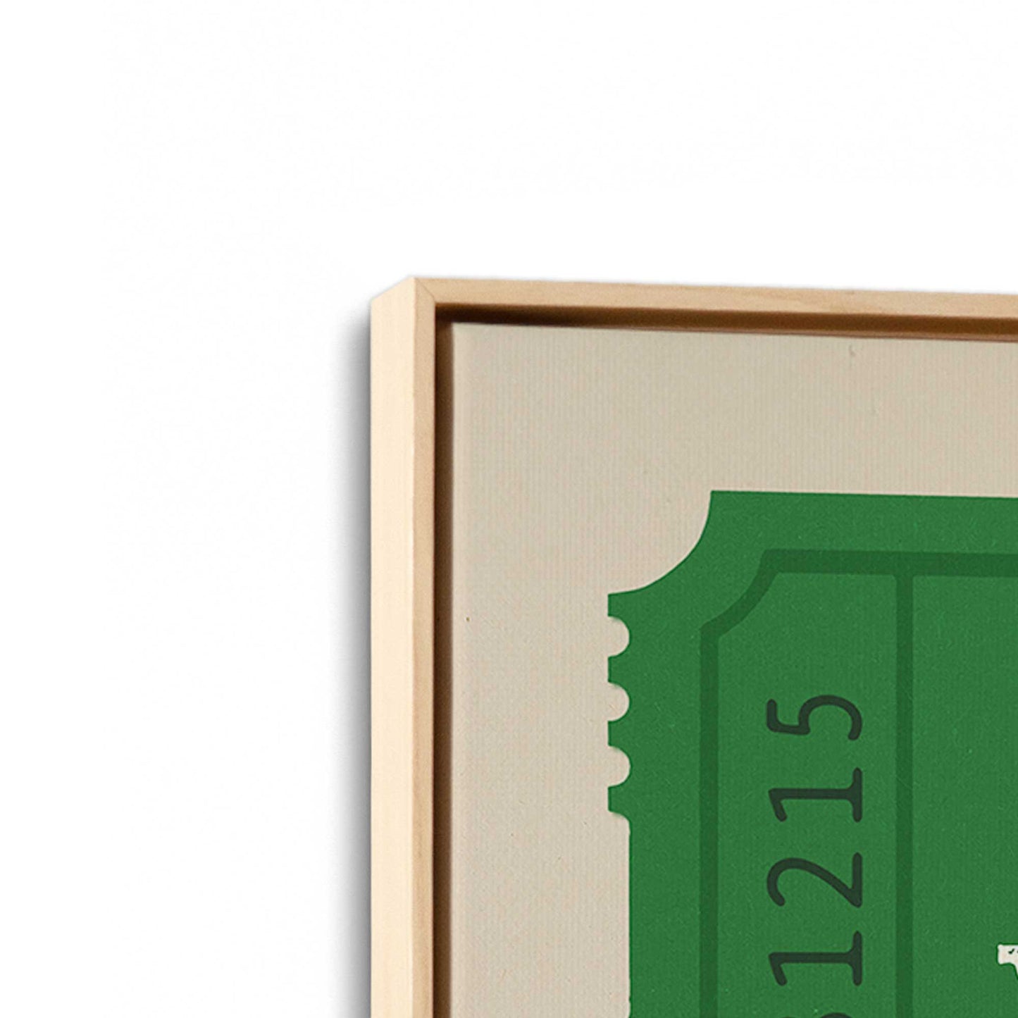 [Color:American Maple], Picture of art in a American Maple frame at an angle