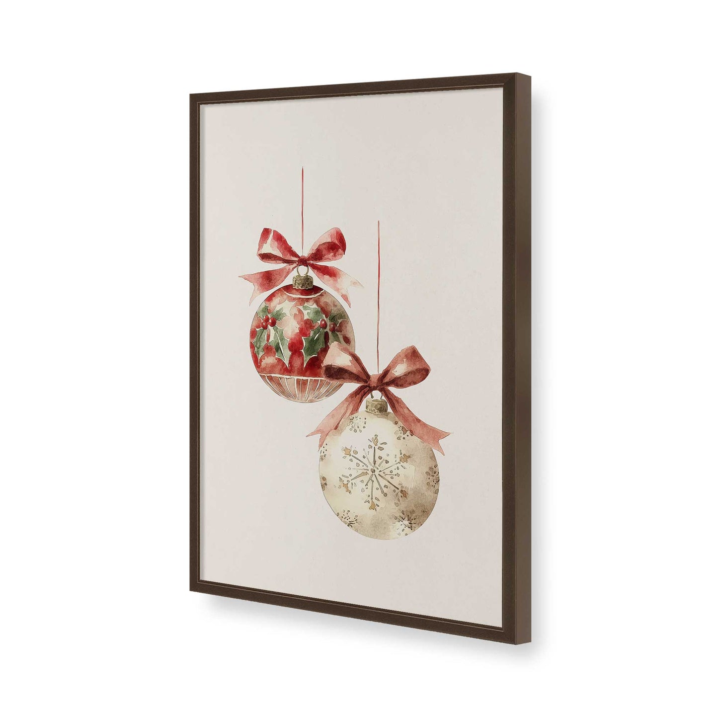 [Color:Brown], Picture of art in a Brown frame of the corner