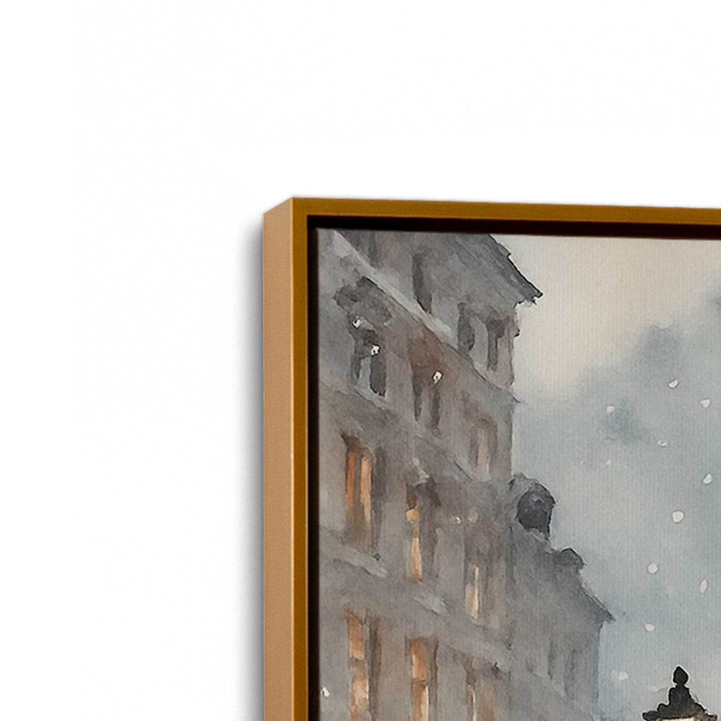 [Color:Polished Gold], Picture of art in a Polished Gold frame at an angle