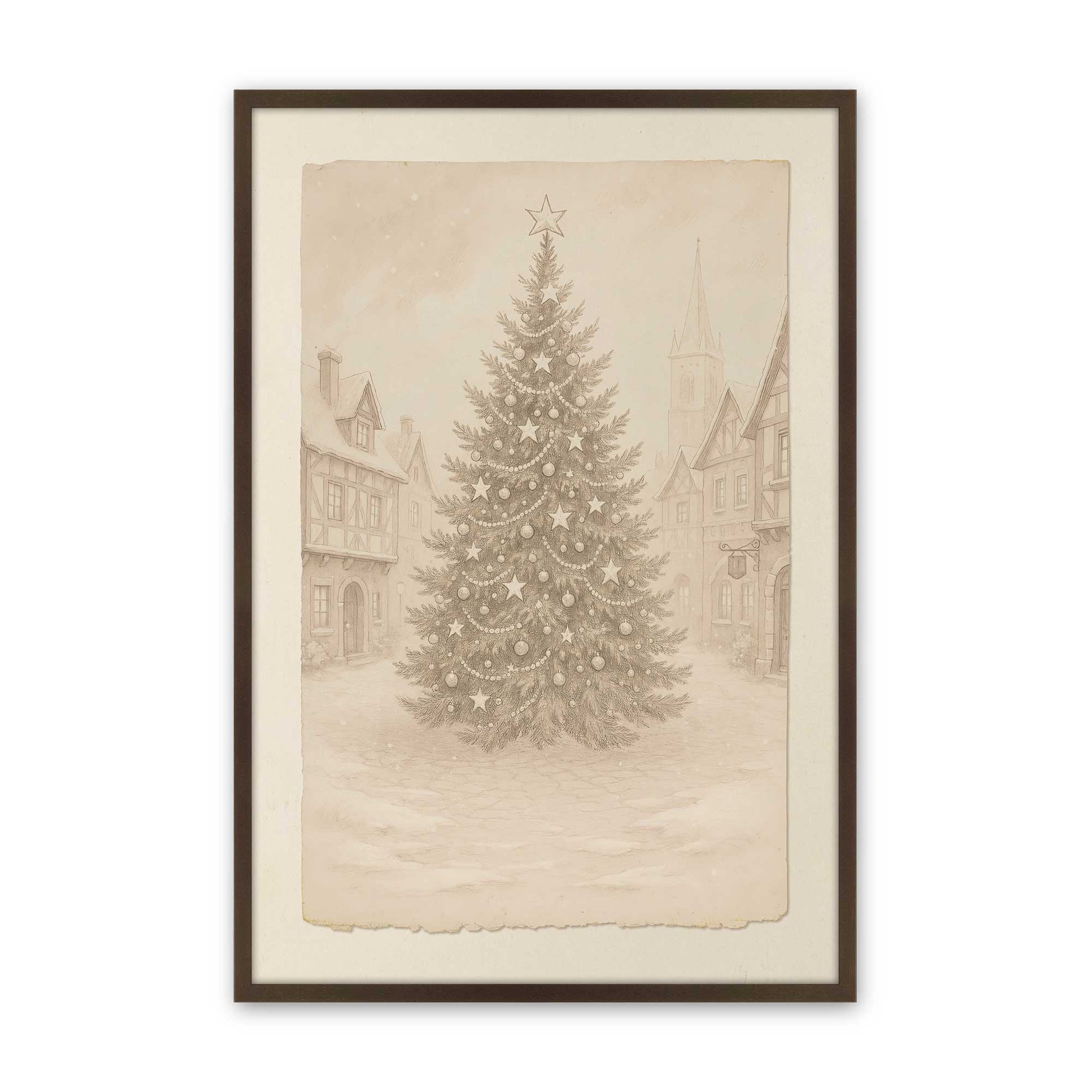 [Color:Brown], Picture of art in a Brown frame