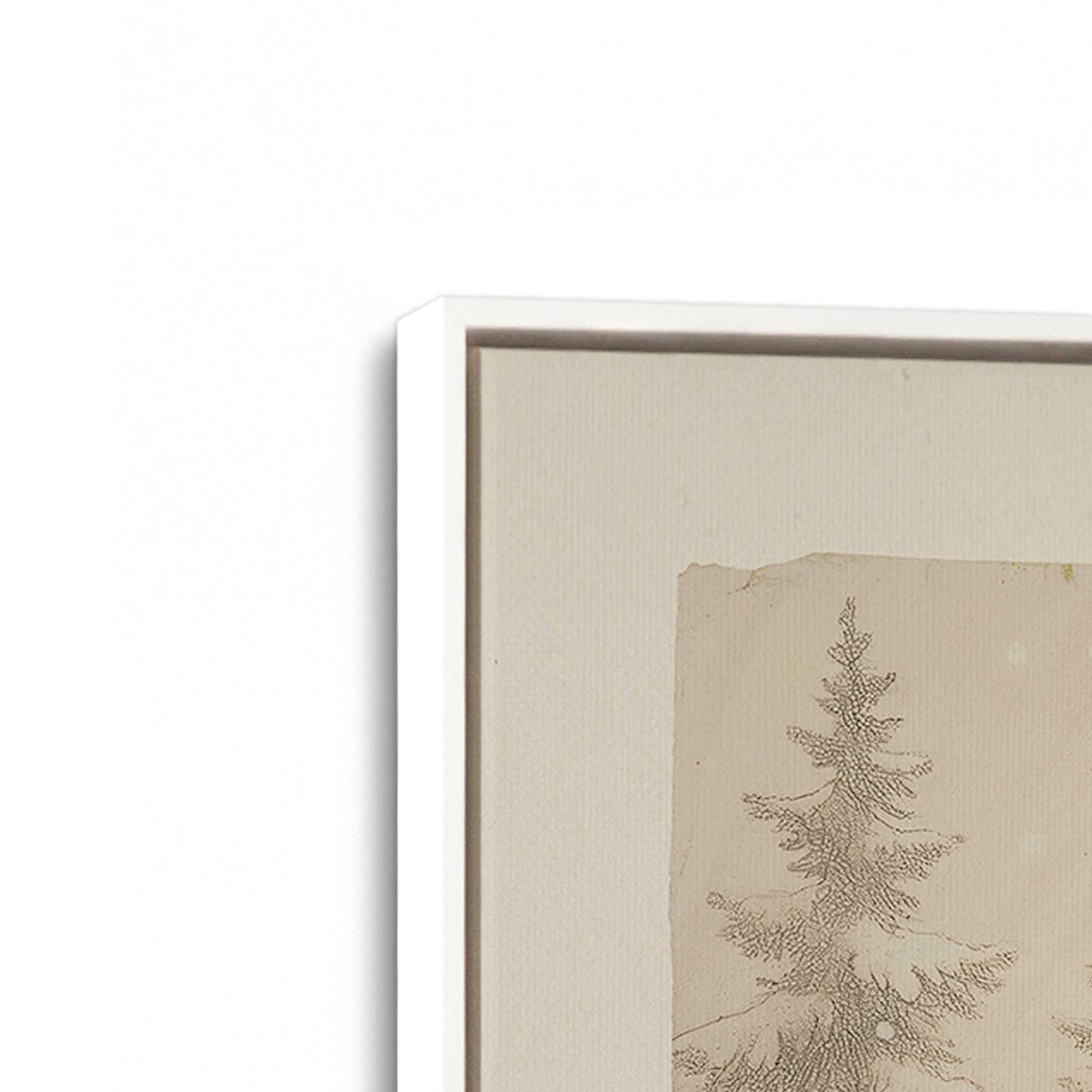 [Color:Opaque White], Picture of art in a White frame at an angle